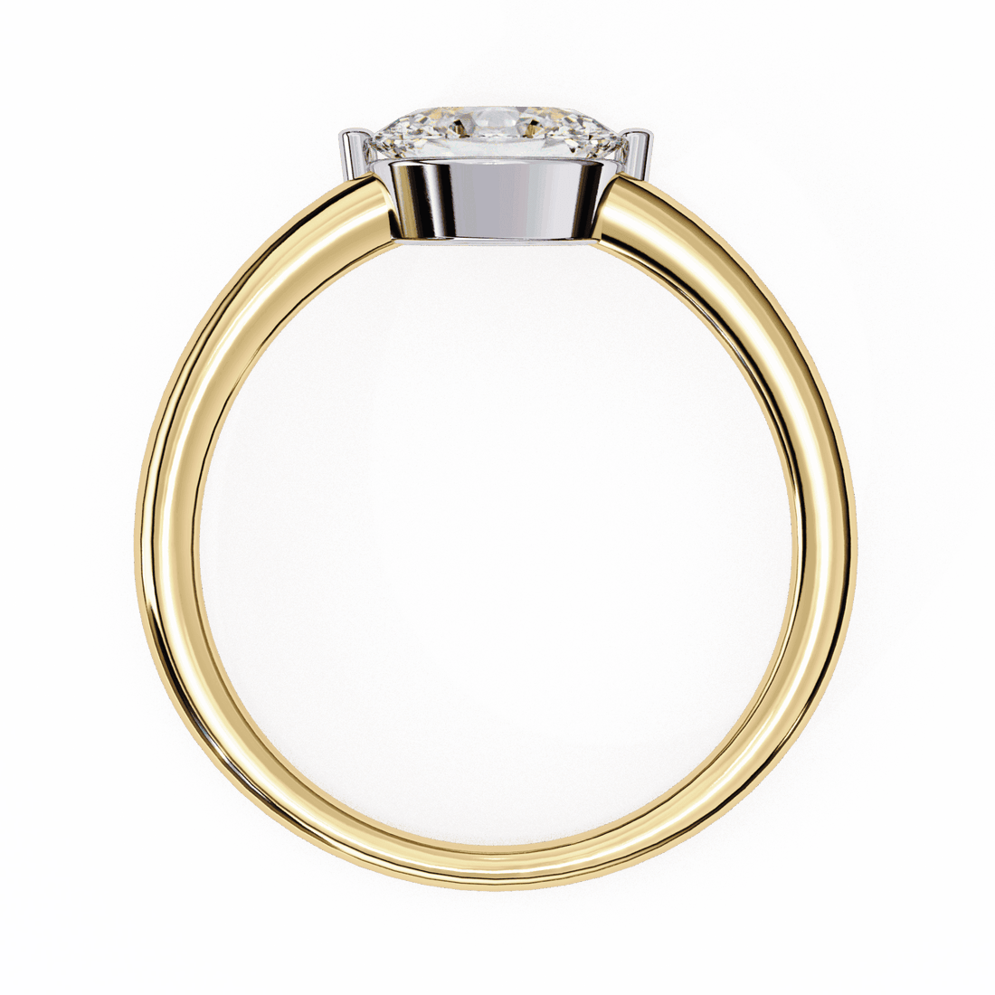 0.75 Carat Oval Classic Solitaire Band in Moissanite | House of Estara