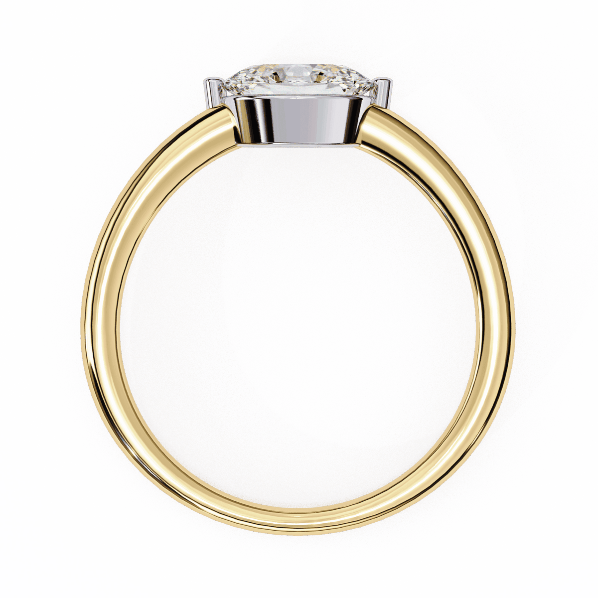 0.75 Carat Oval Classic Solitaire Band in Moissanite | House of Estara