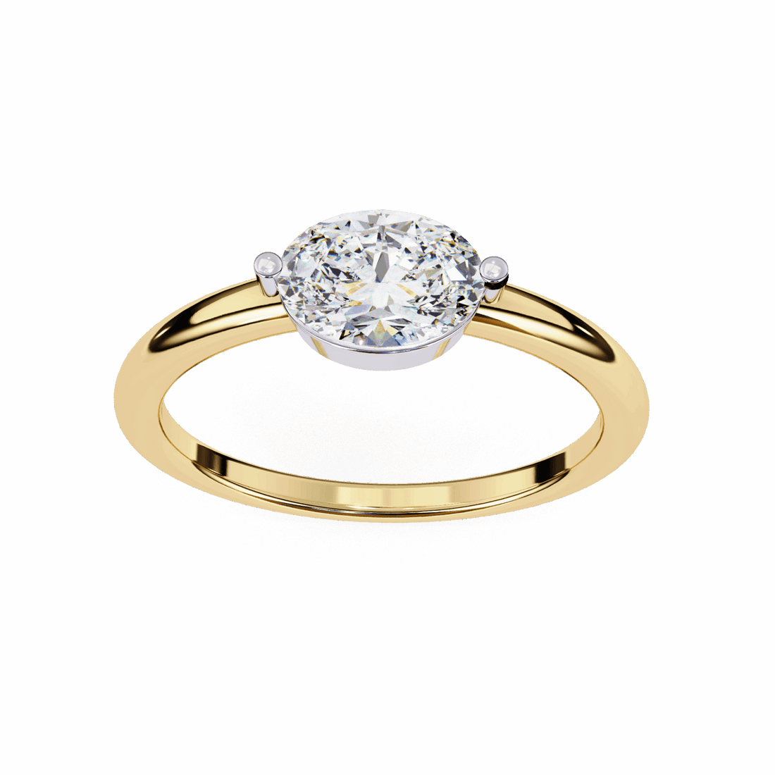 0.75 Carat Oval Classic Solitaire Band in Moissanite | House of Estara