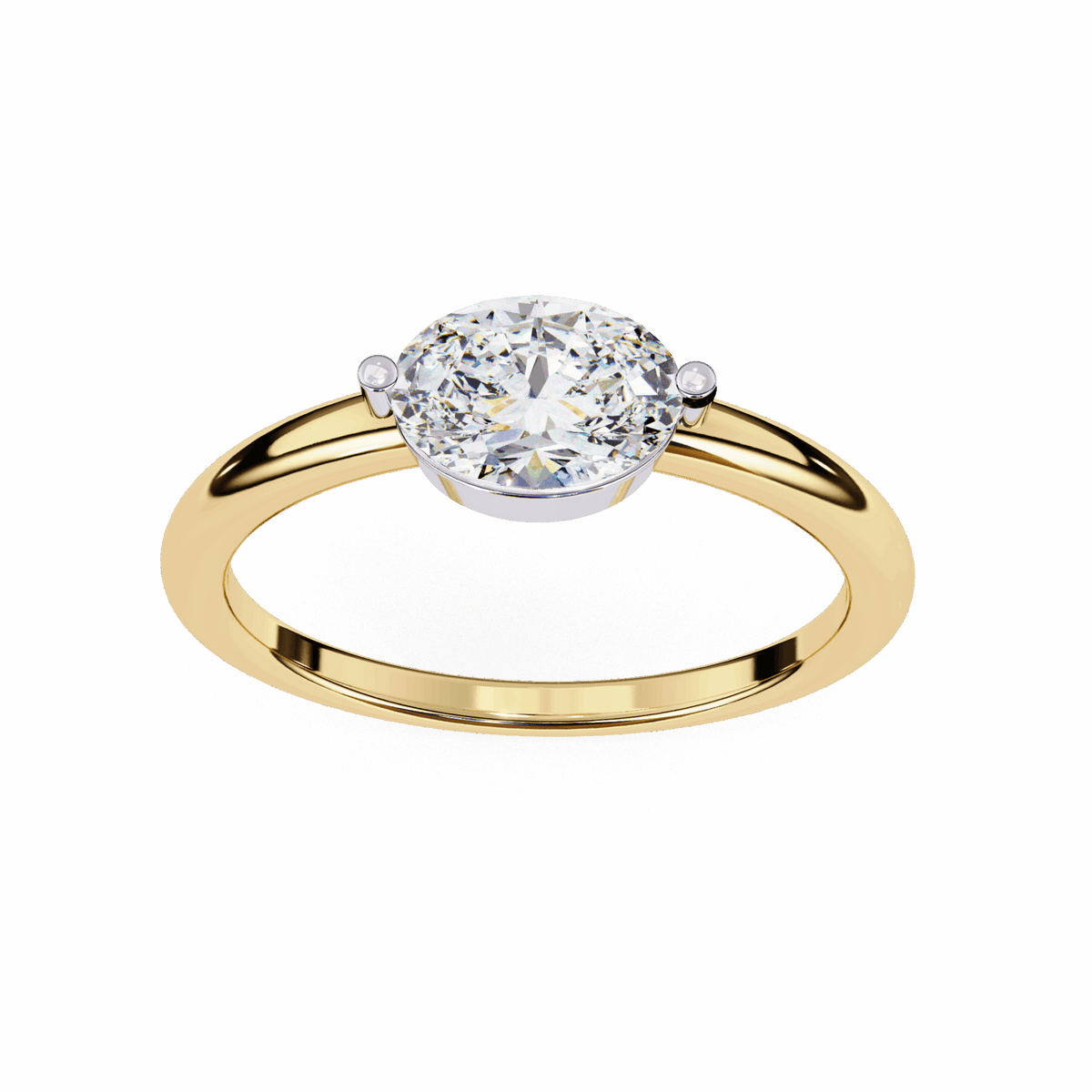 0.75 Carat Oval Classic Solitaire Band in Moissanite | House of Estara