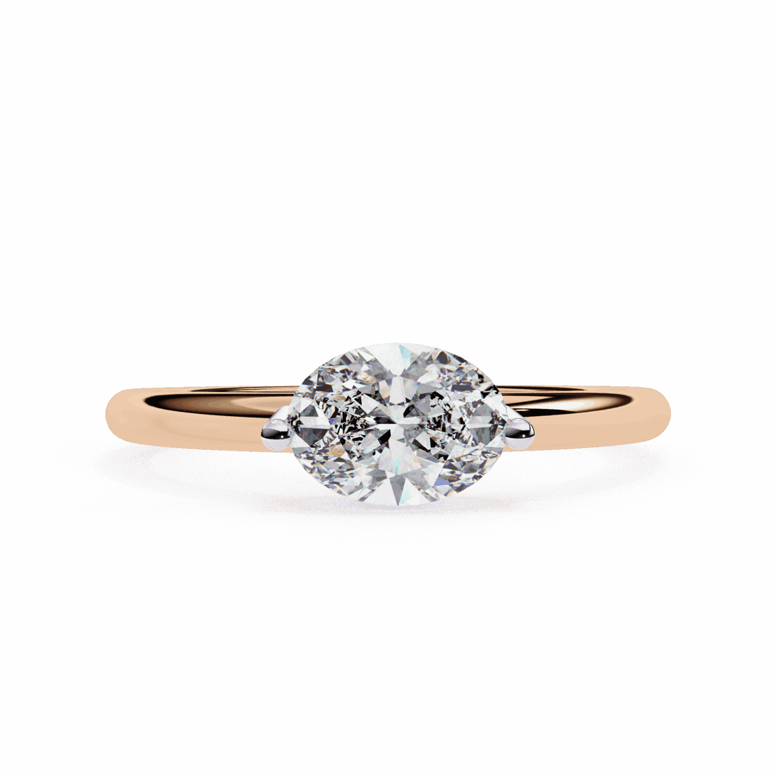 0.75 Carat Oval Classic Solitaire Band in Moissanite | House of Estara