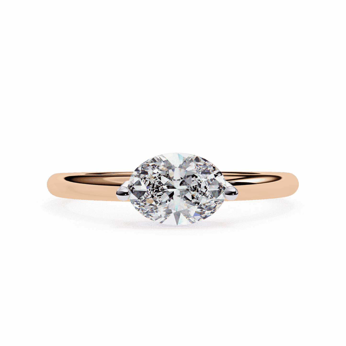 0.75 Carat Oval Classic Solitaire Band in Moissanite | House of Estara