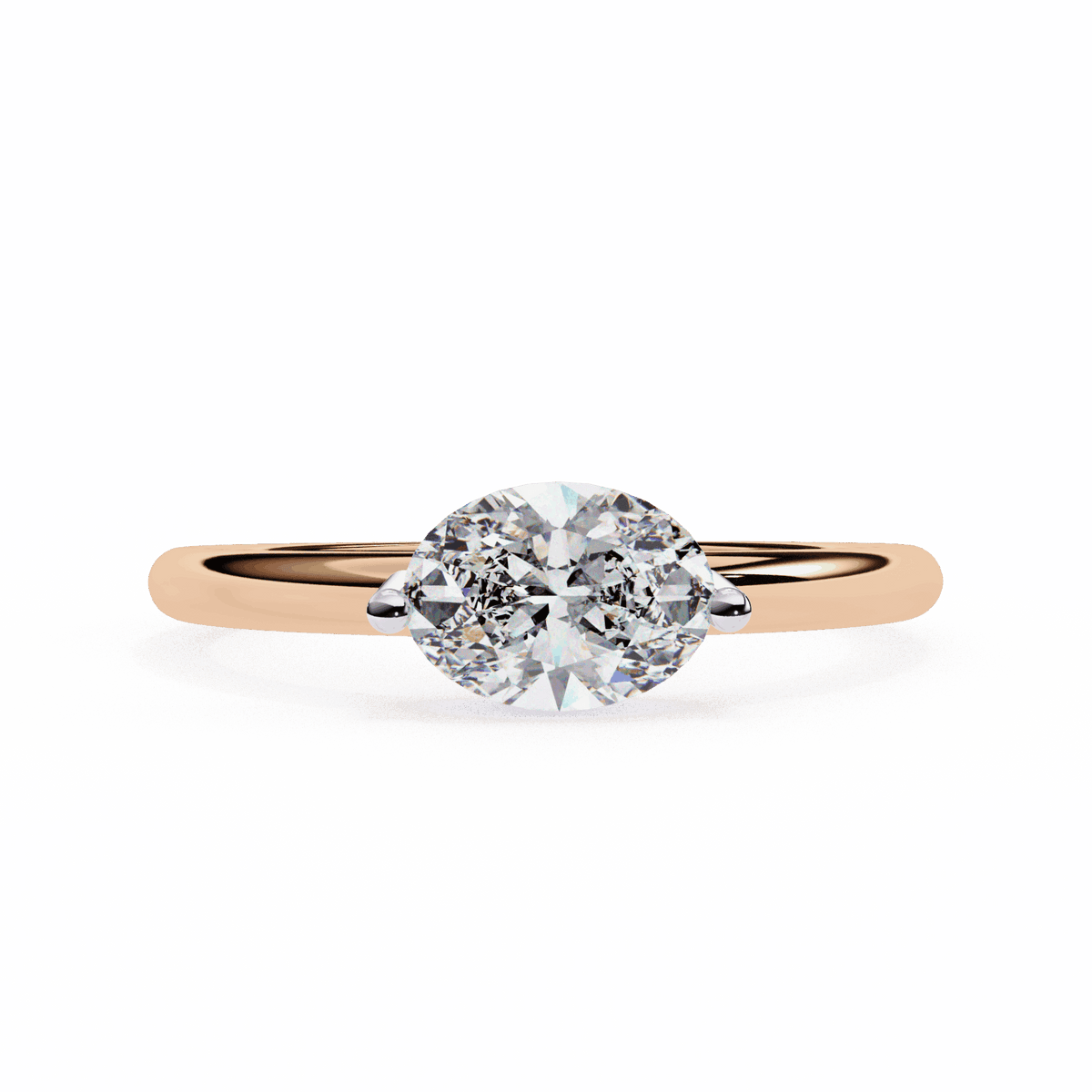 0.75 Carat Oval Classic Solitaire Band in Moissanite | House of Estara