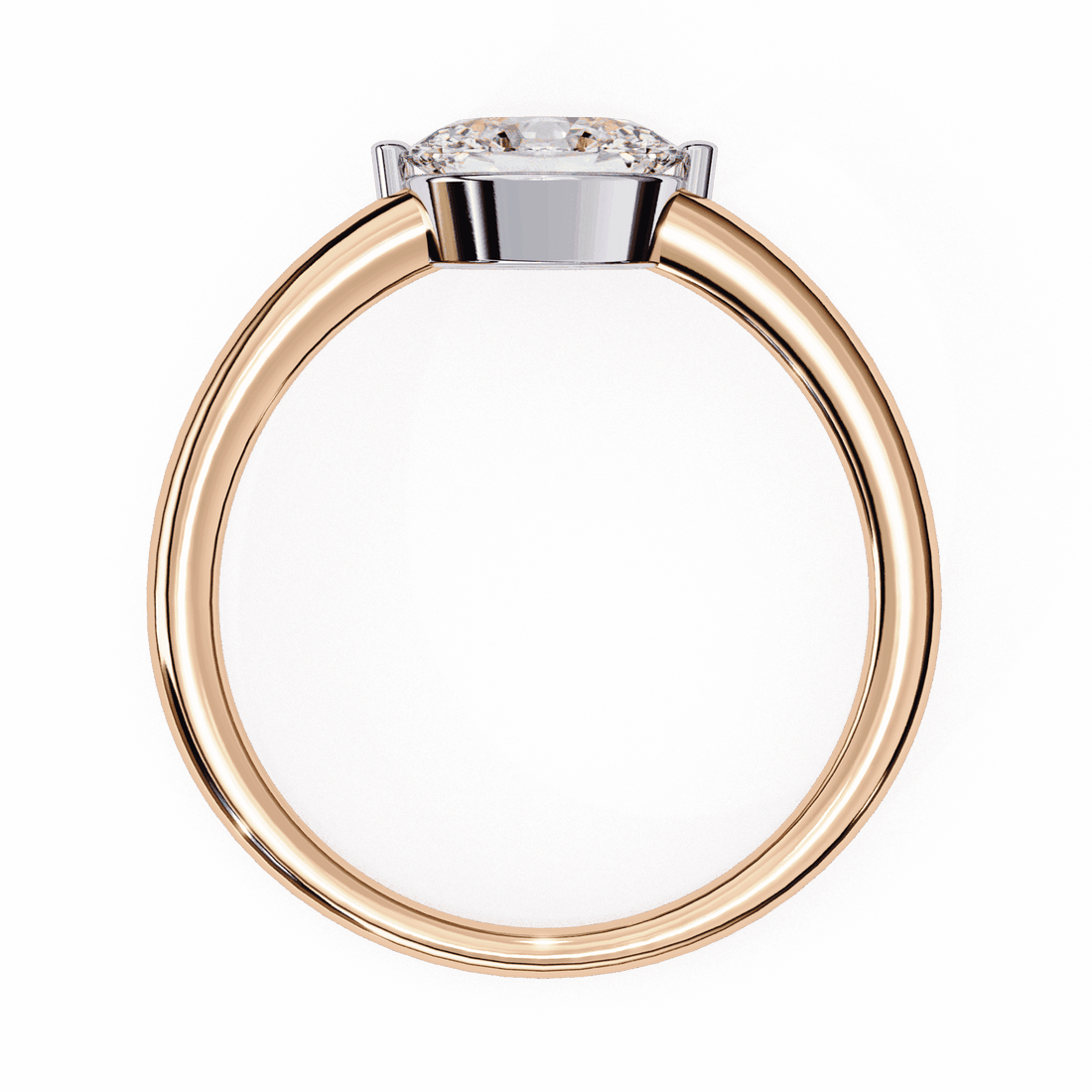 0.75 Carat Oval Classic Solitaire Band in Moissanite | House of Estara