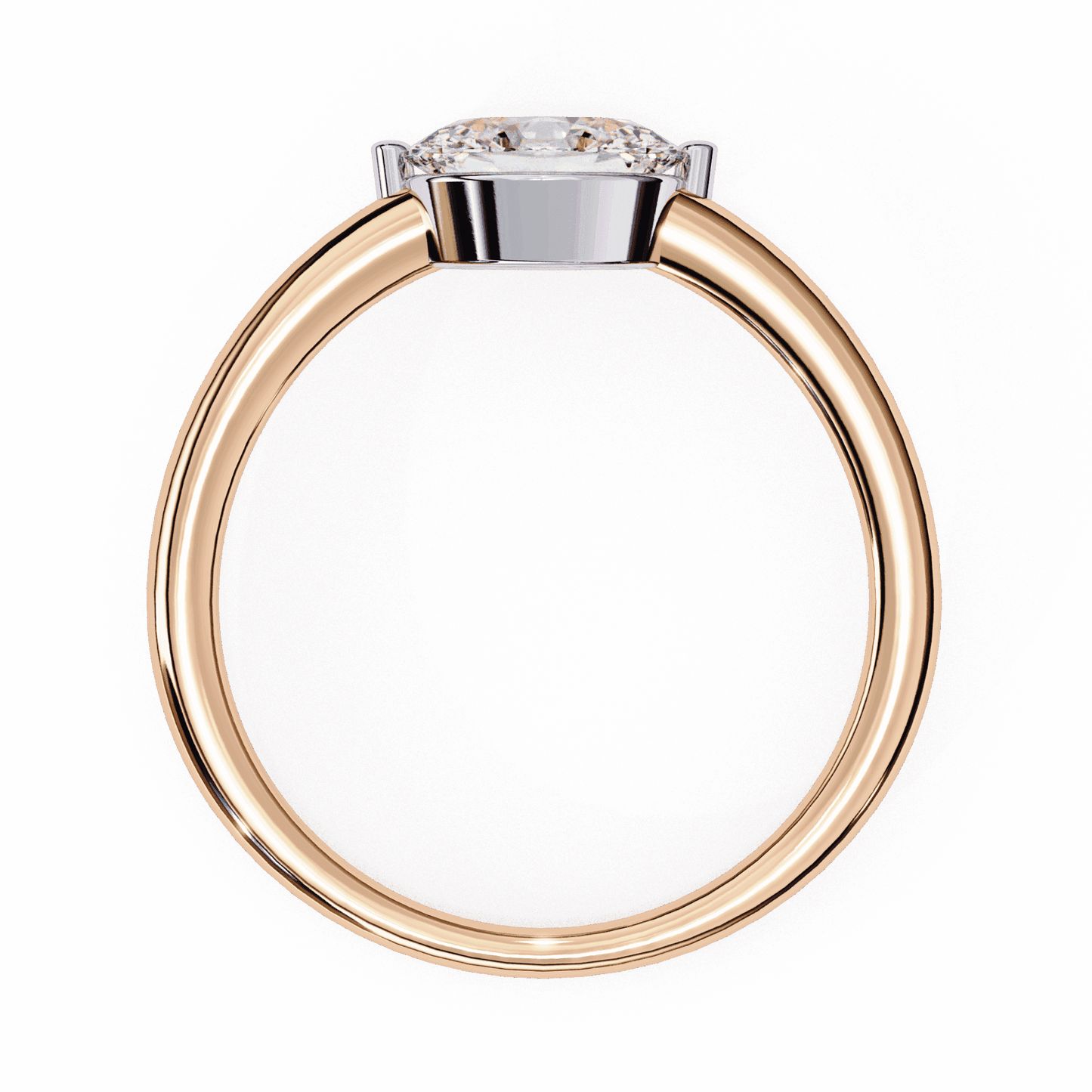 0.75 Carat Oval Classic Solitaire Band in Moissanite | House of Estara