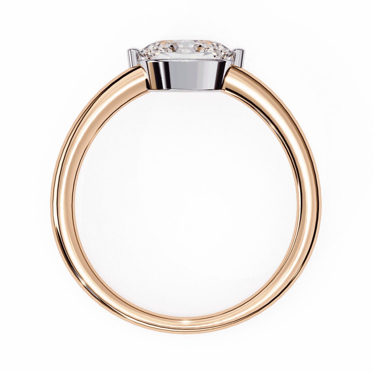 0.75 Carat Oval Classic Solitaire Band in Moissanite | House of Estara