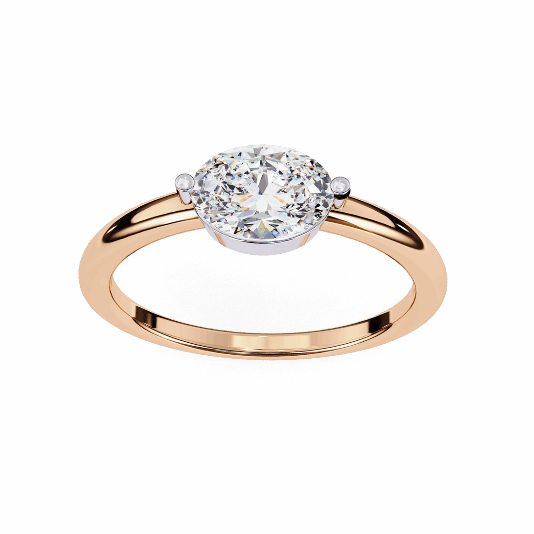 0.75 Carat Oval Classic Solitaire Band in Moissanite | House of Estara