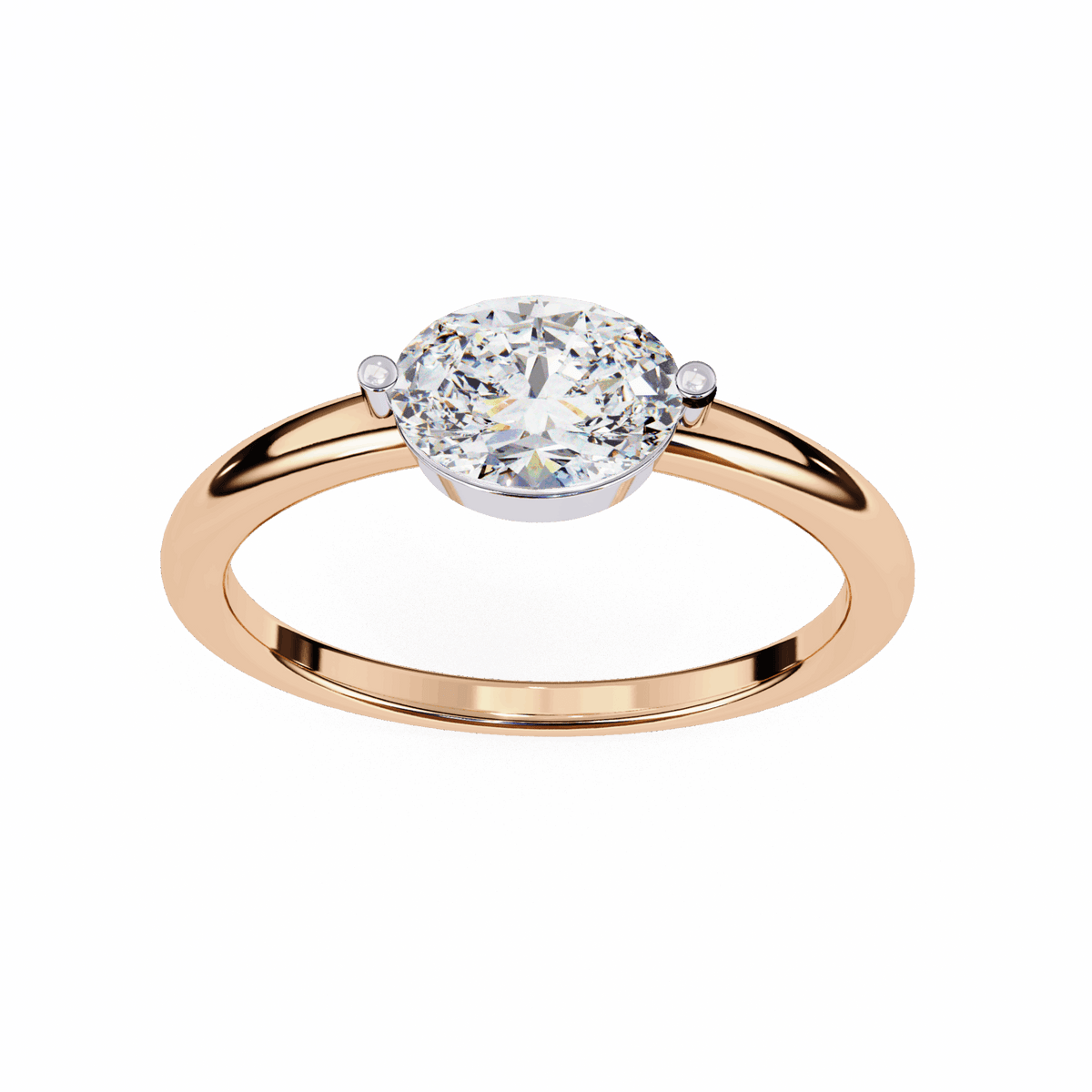 0.75 Carat Oval Classic Solitaire Band in Moissanite | House of Estara