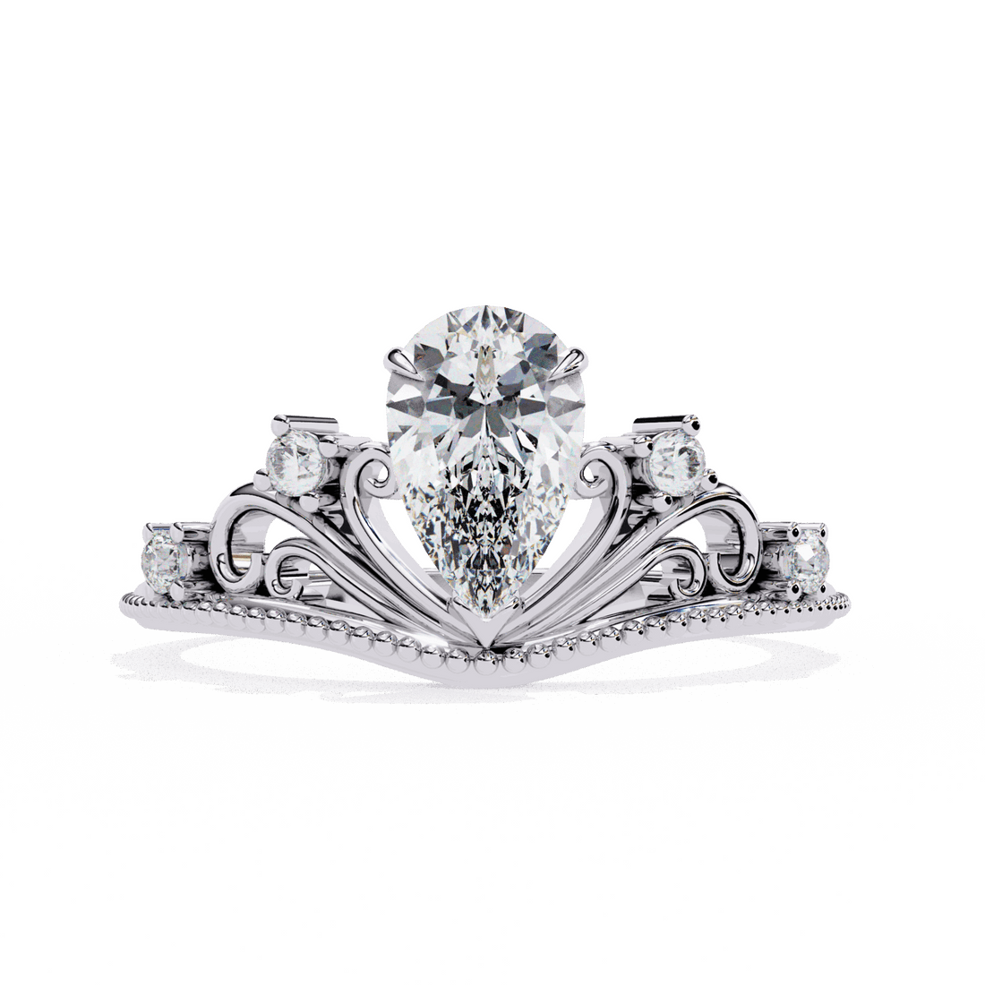 1 Carat Pear Signature Wear Ring in Moissanite | House of Estara