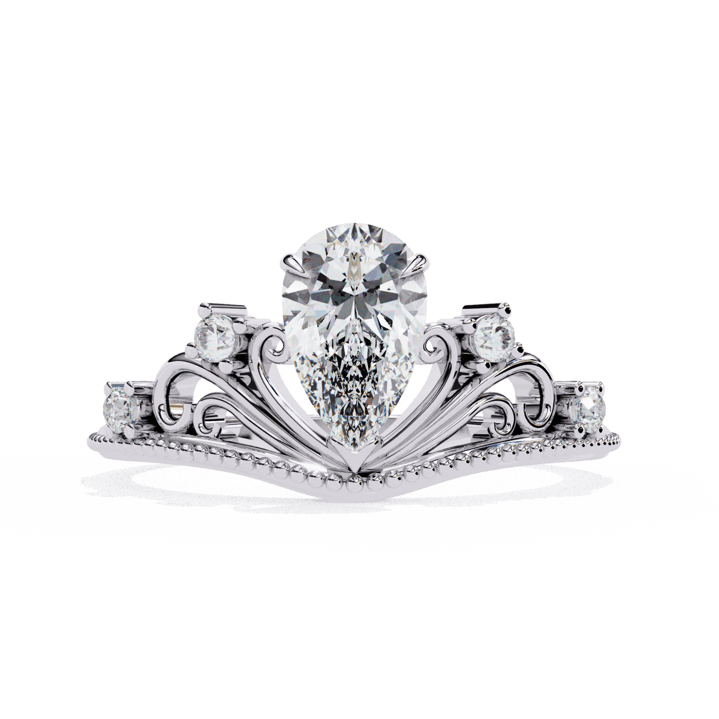 1 Carat Pear Signature Wear Ring in Moissanite | House of Estara