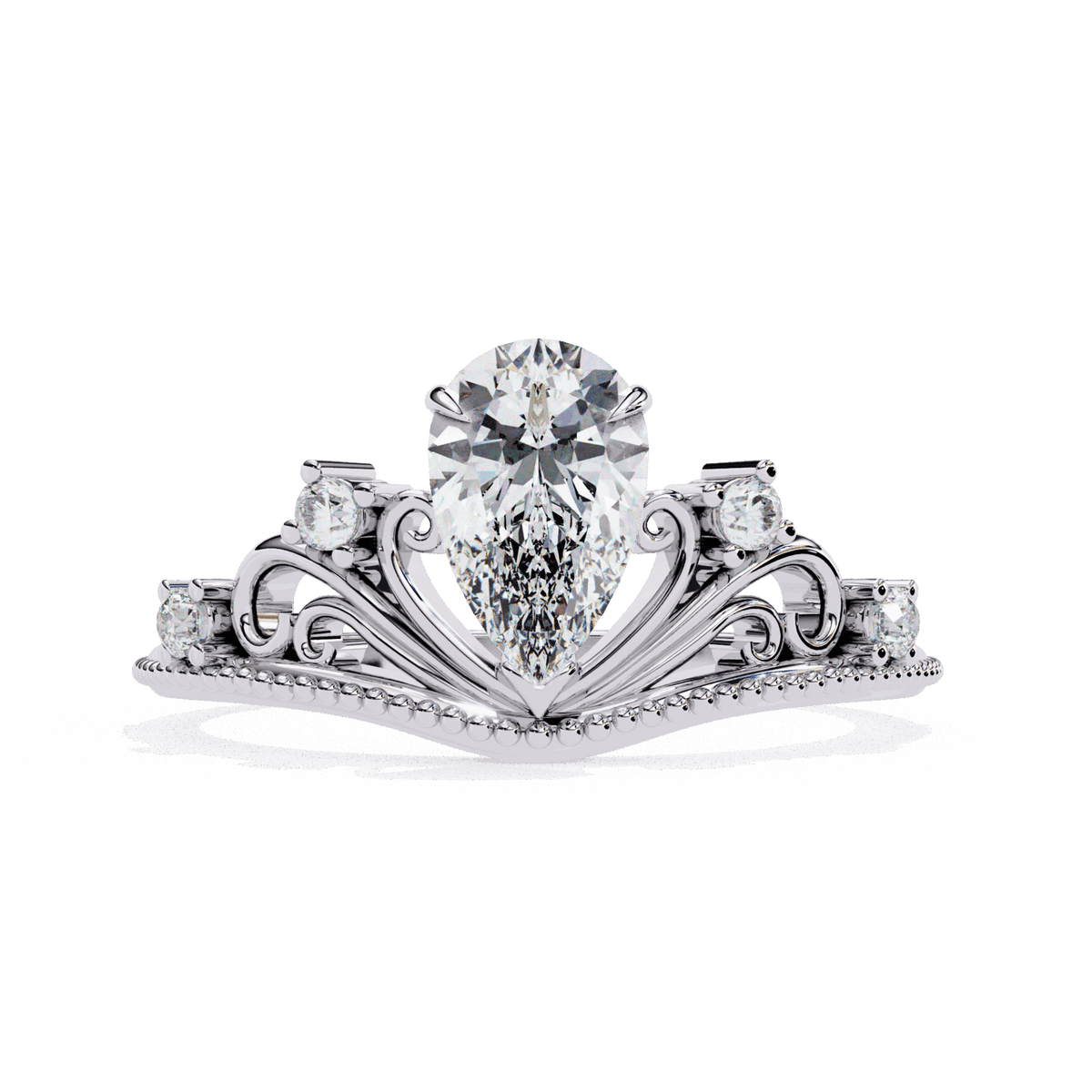 1 Carat Pear Signature Wear Ring in Moissanite | House of Estara