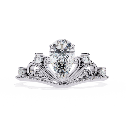 1 Carat Pear Signature Wear Ring in Moissanite | House of Estara