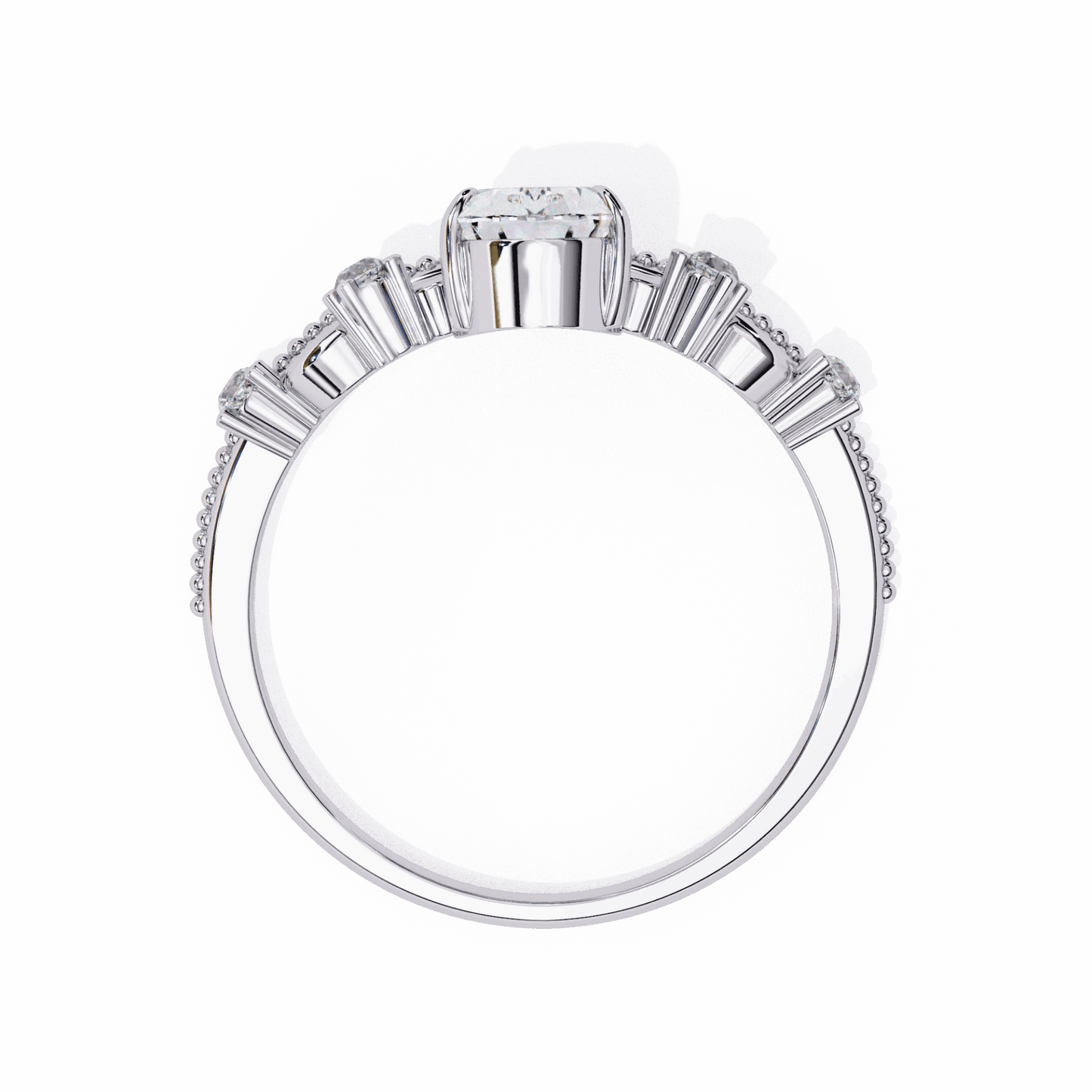 1 Carat Pear Signature Wear Ring in Moissanite | House of Estara