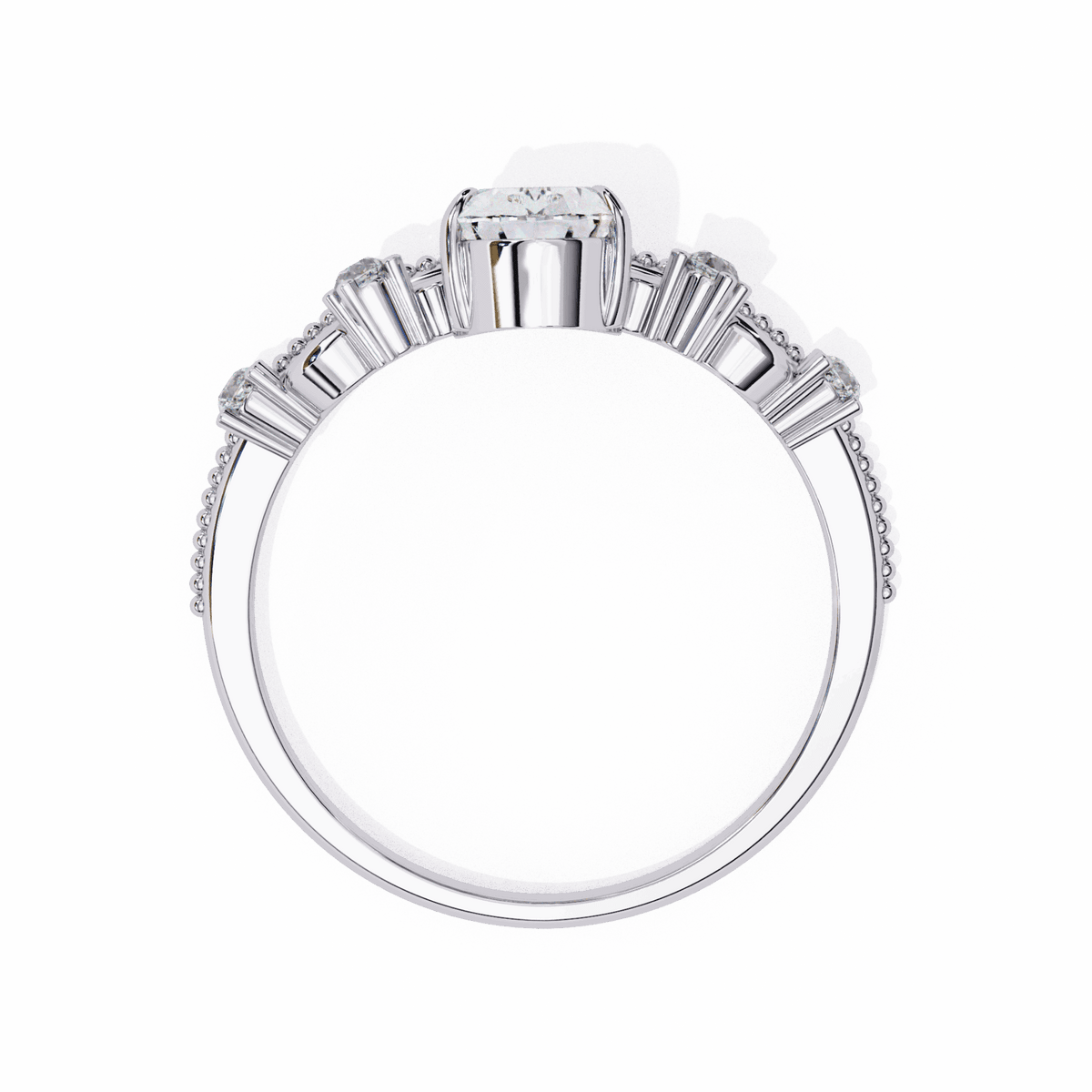 1 Carat Pear Signature Wear Ring in Moissanite | House of Estara