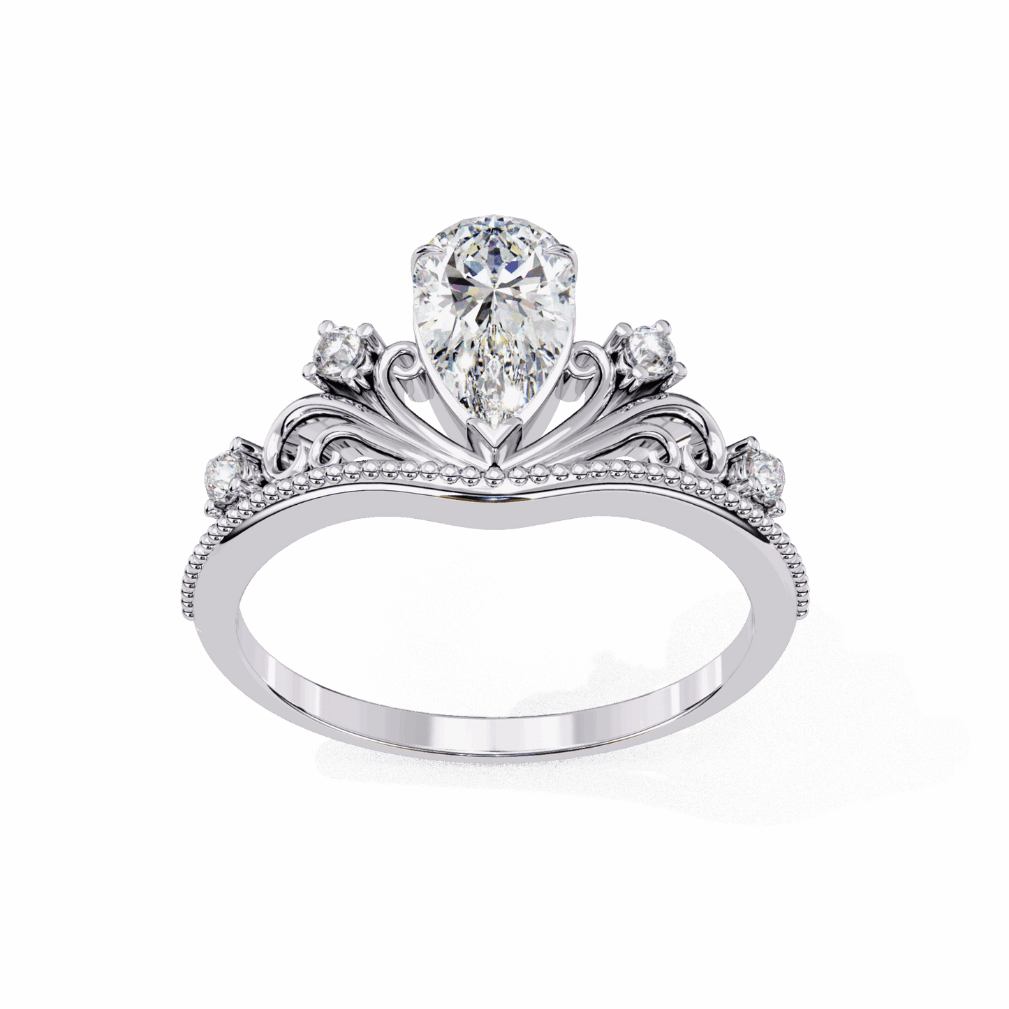1 Carat Pear Signature Wear Ring in Moissanite | House of Estara