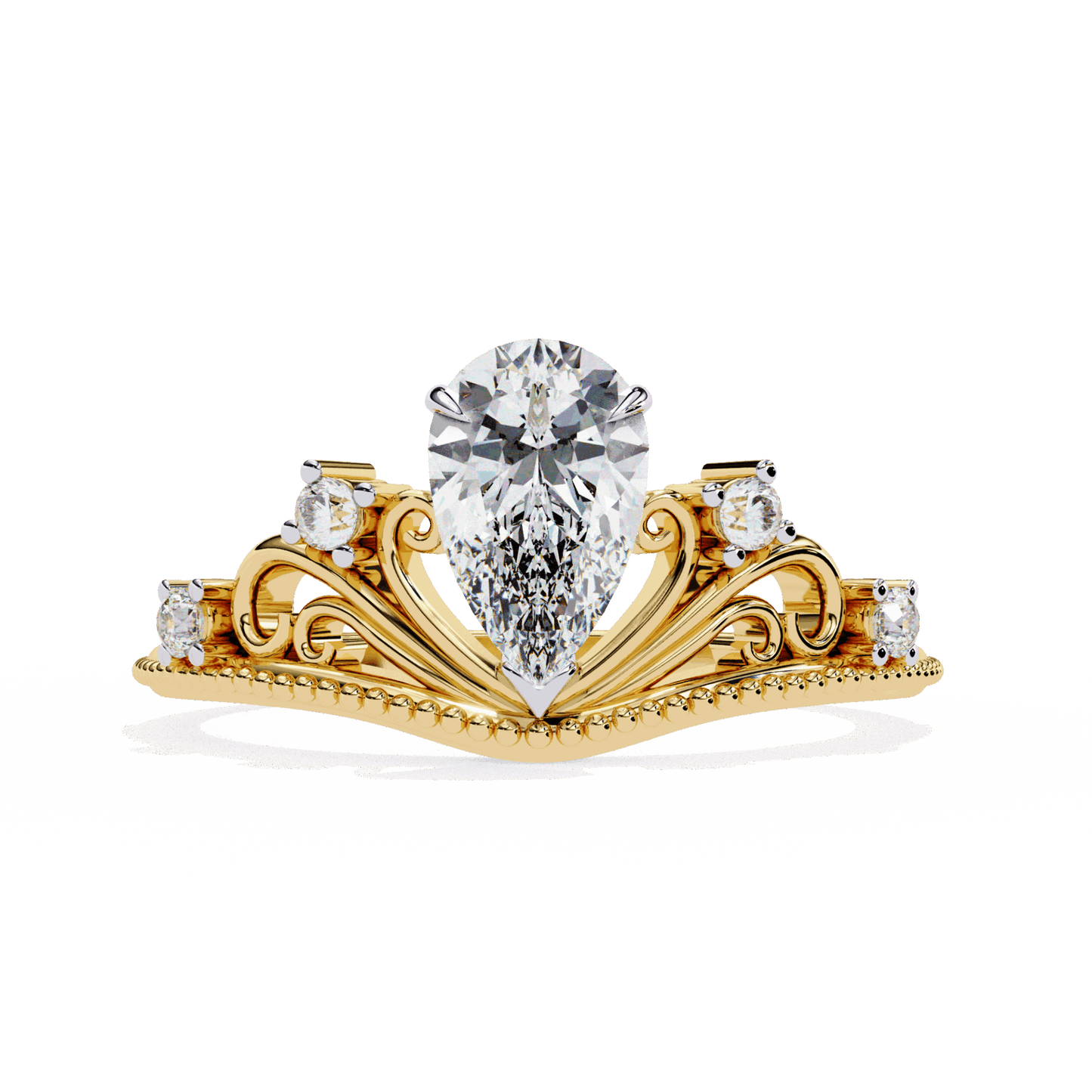 1 Carat Pear Signature Wear Ring in Moissanite | House of Estara