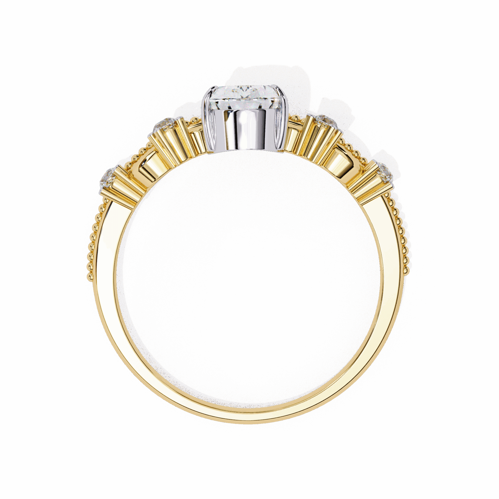 1 Carat Pear Signature Wear Ring in Moissanite | House of Estara