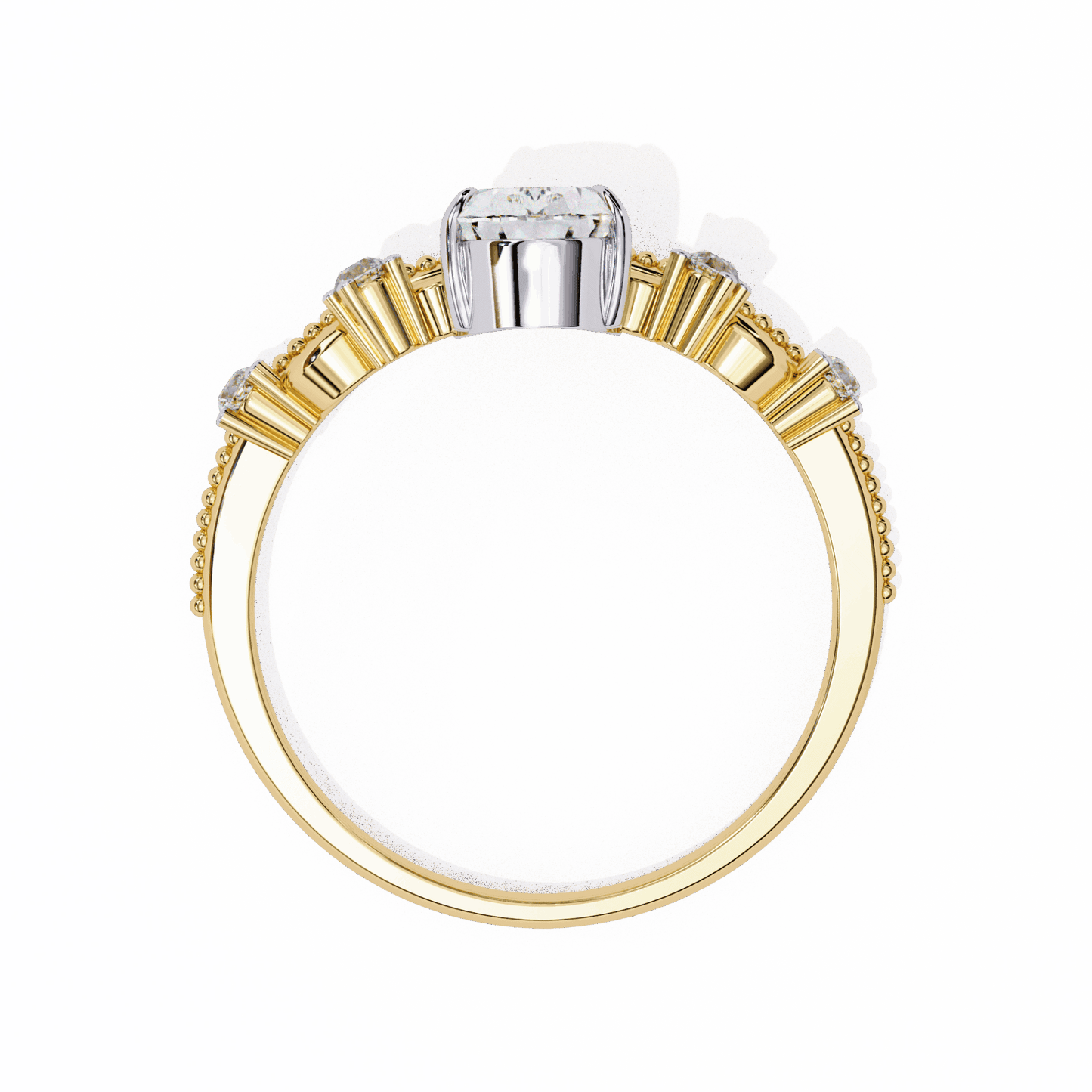 1 Carat Pear Signature Wear Ring in Moissanite | House of Estara