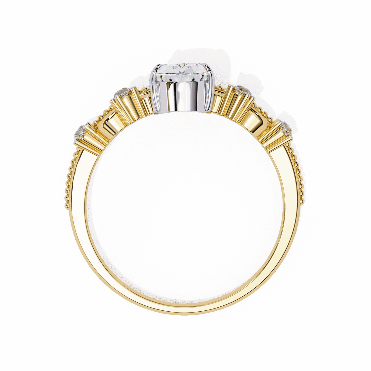 1 Carat Pear Signature Wear Ring in Moissanite | House of Estara
