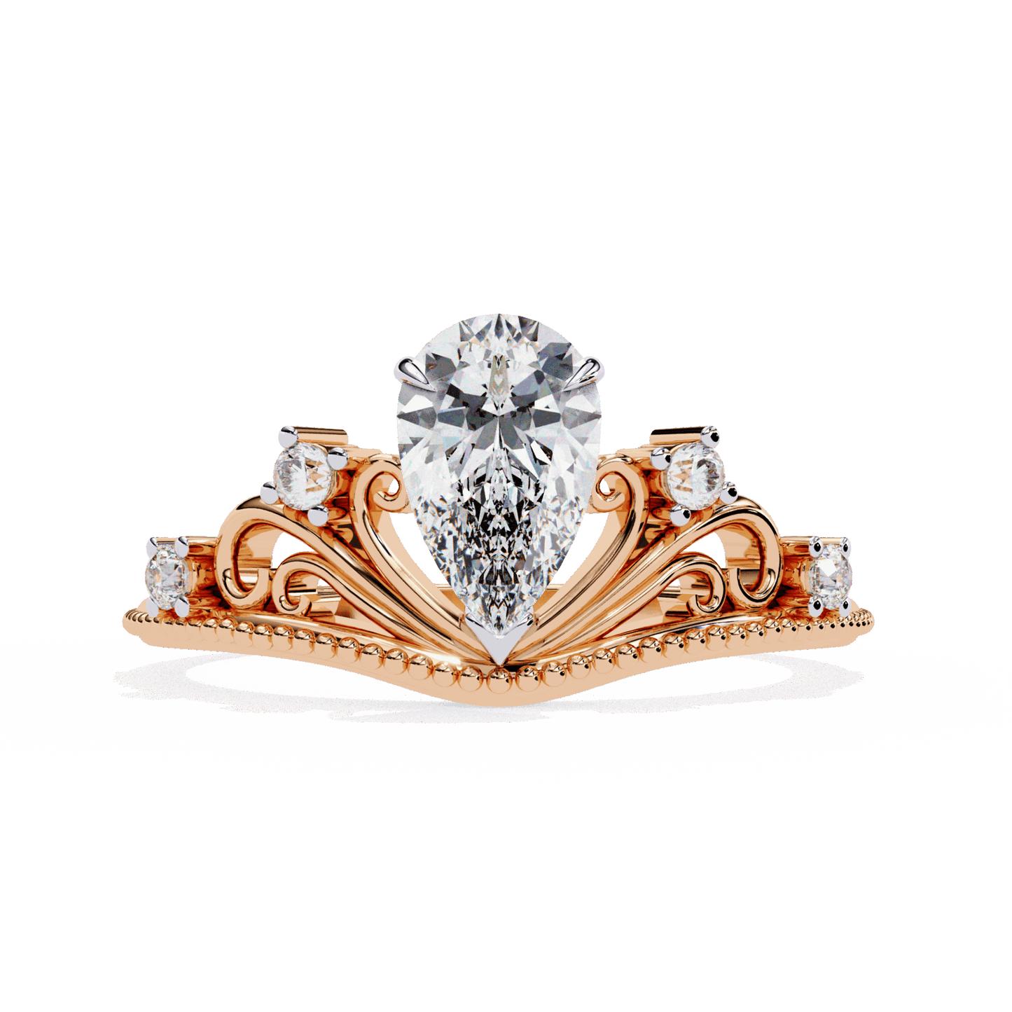 1 Carat Pear Signature Wear Ring in Moissanite | House of Estara