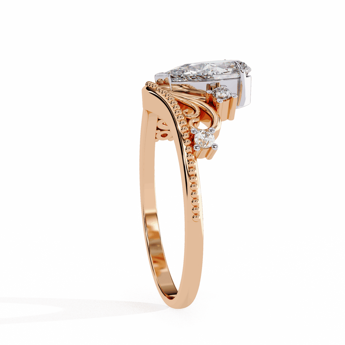 1 Carat Pear Signature Wear Ring in Moissanite | House of Estara