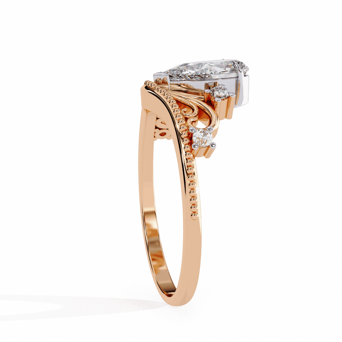 1 Carat Pear Signature Wear Ring in Moissanite | House of Estara