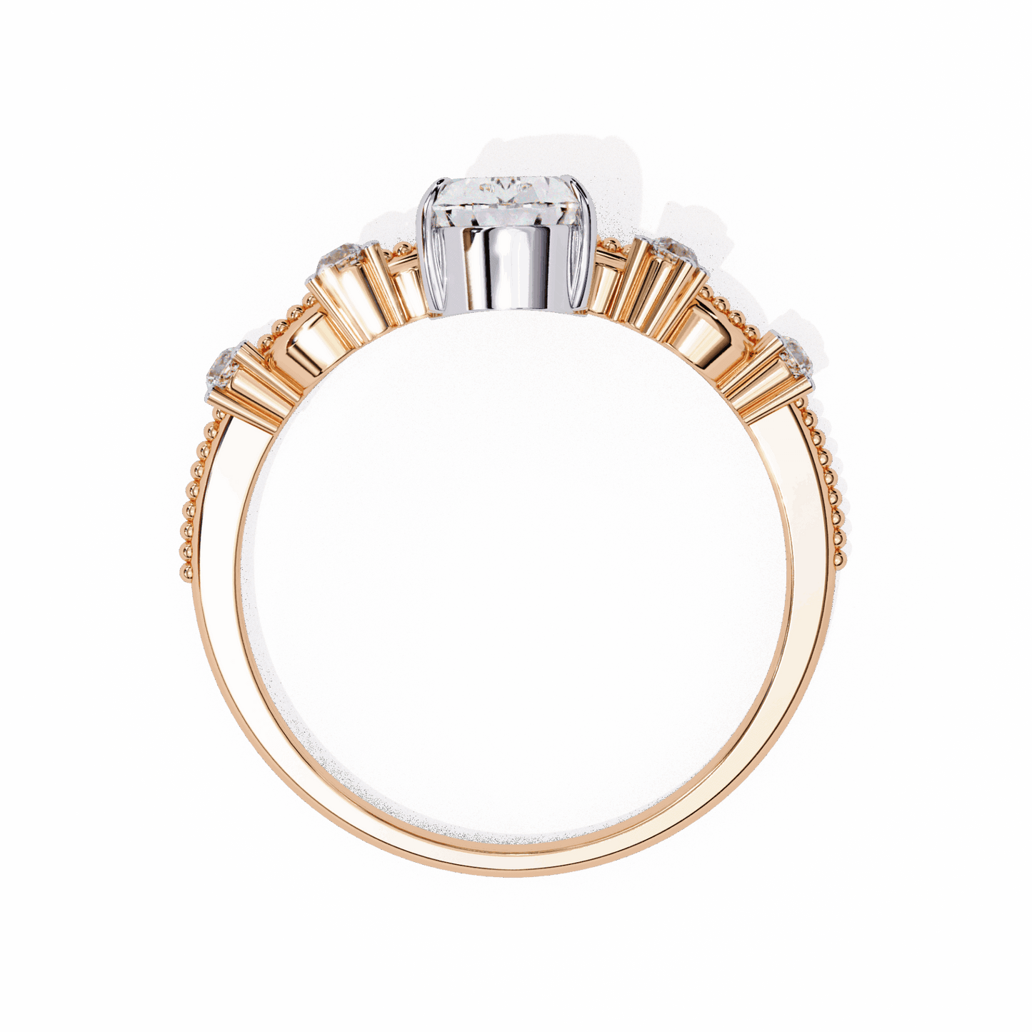 1 Carat Pear Signature Wear Ring in Moissanite | House of Estara