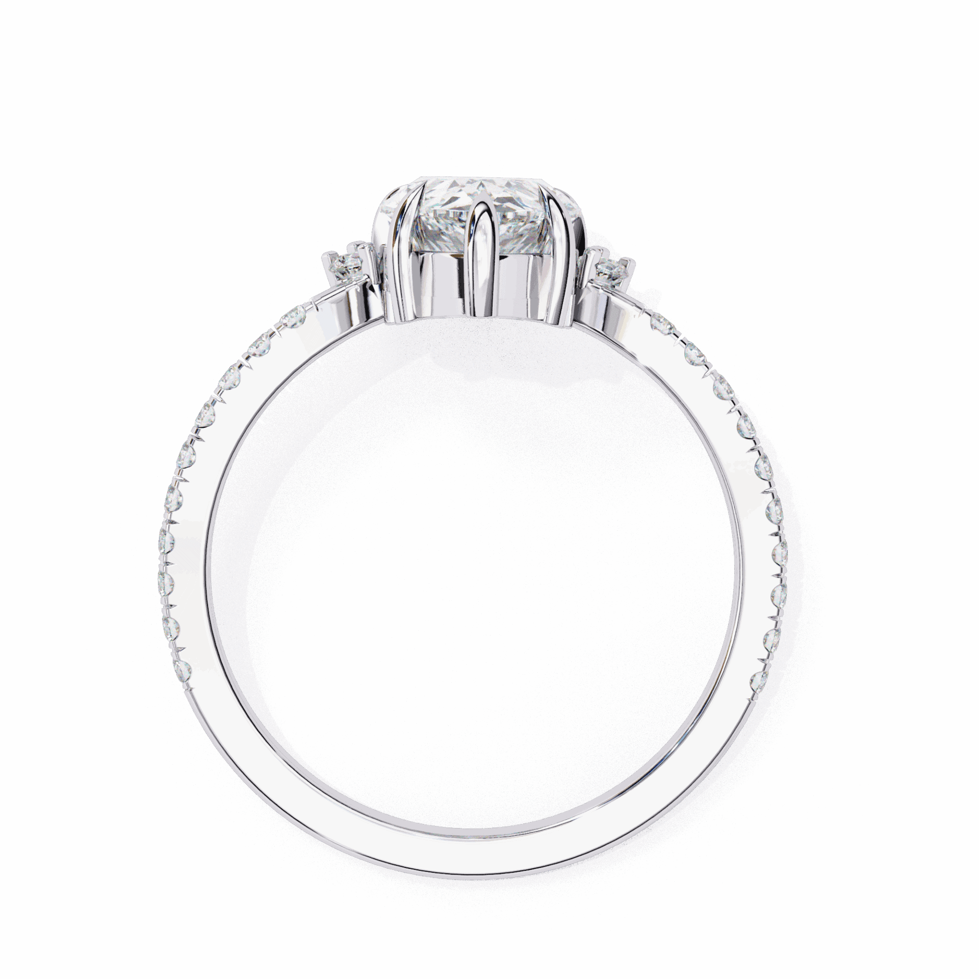 2 Carat Pear Modern Essential Ring in Moissanite | House of Estara