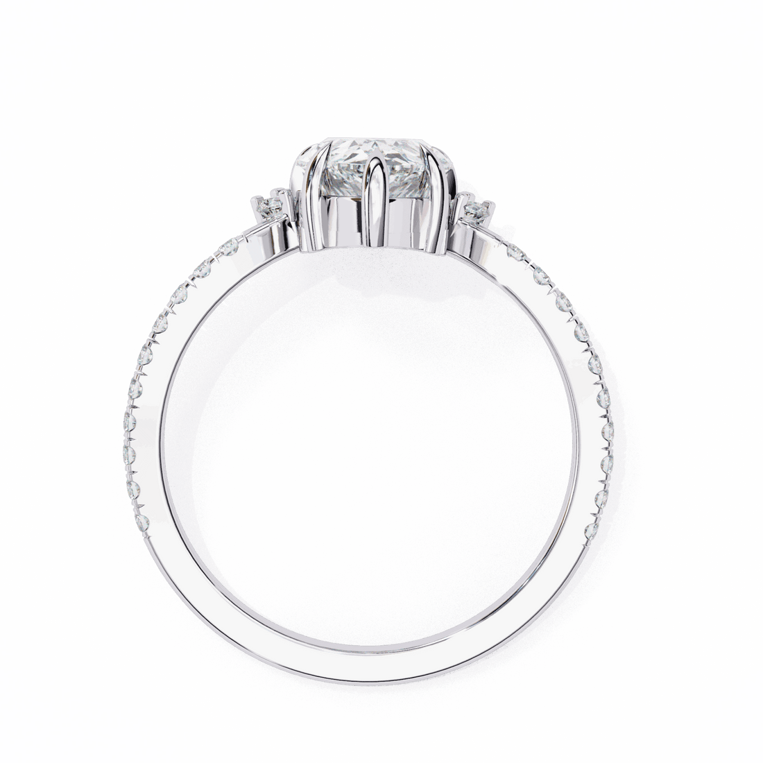 2 Carat Pear Modern Essential Ring in Moissanite | House of Estara