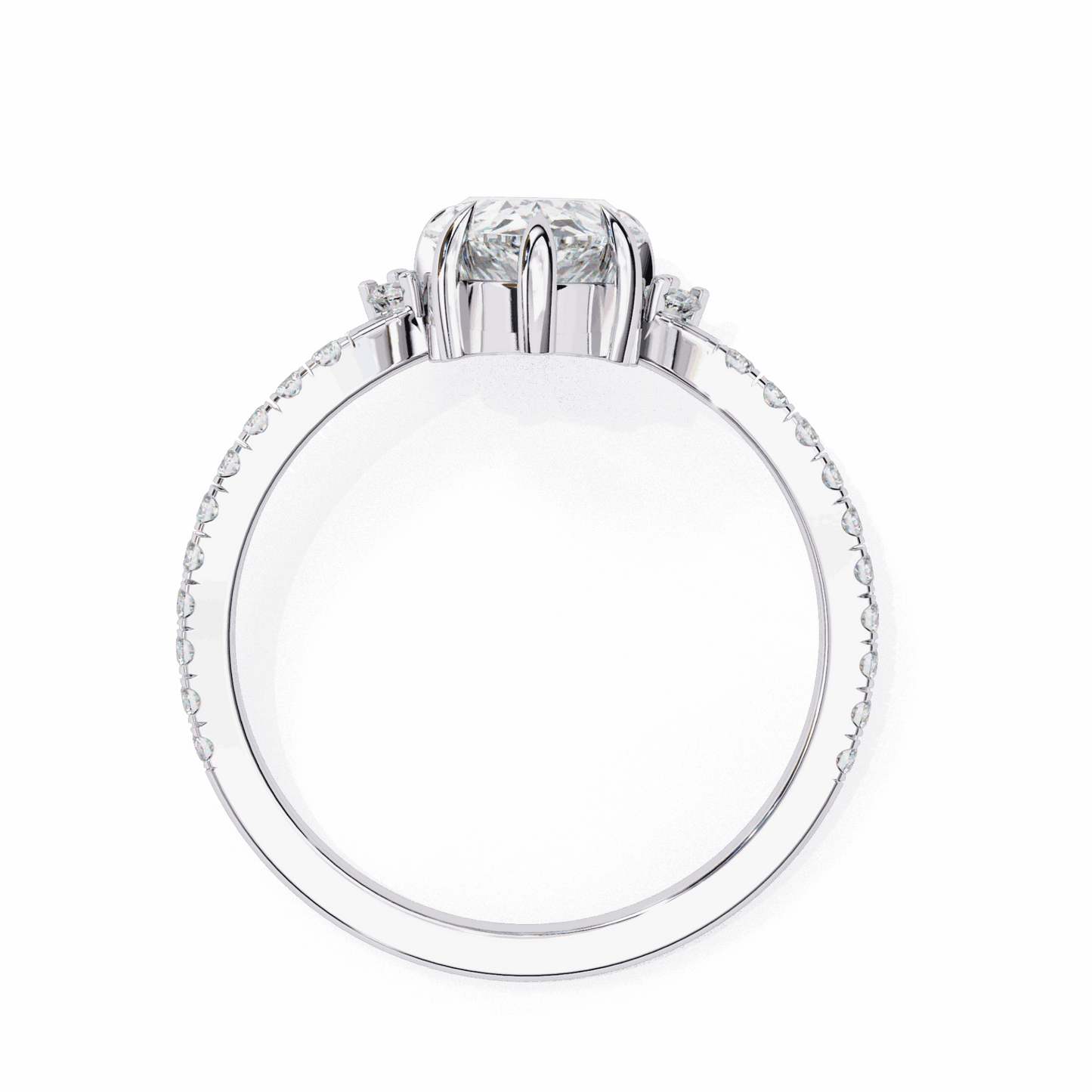 2 Carat Pear Modern Essential Ring in Moissanite | House of Estara