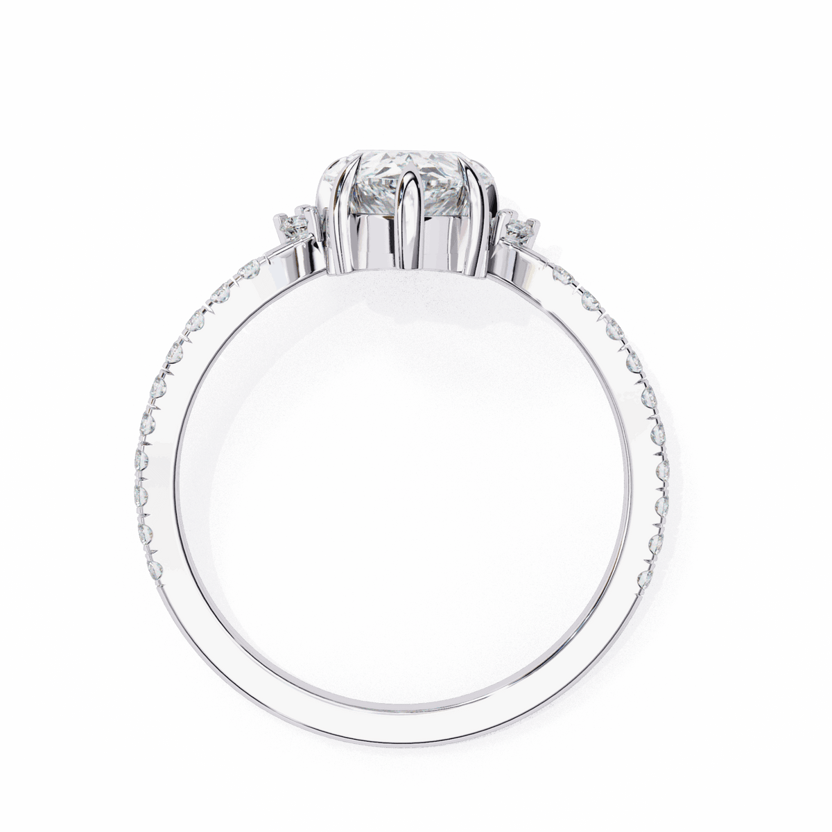 2 Carat Pear Modern Essential Ring in Moissanite | House of Estara
