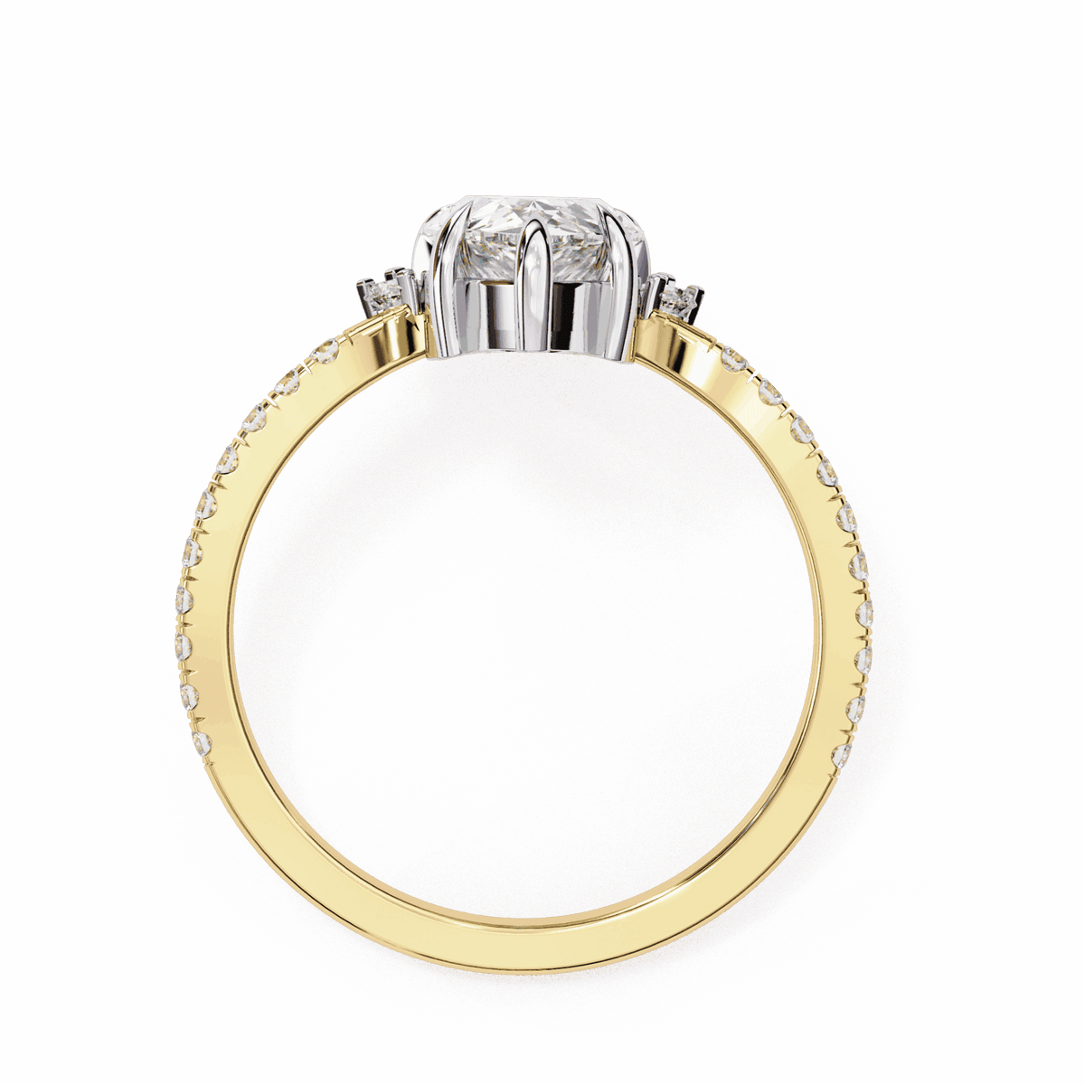 2 Carat Pear Modern Essential Ring in Moissanite | House of Estara