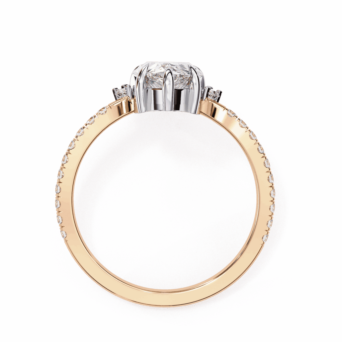 2 Carat Pear Modern Essential Ring in Moissanite | House of Estara