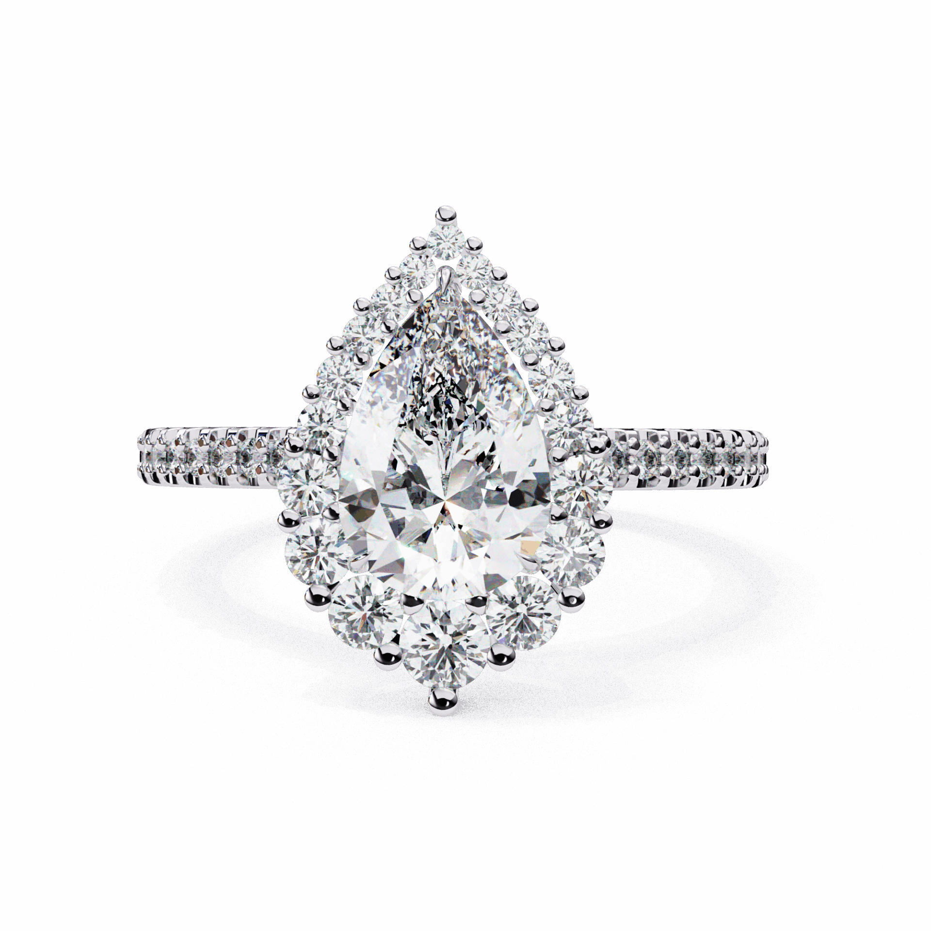2.25 Carat Pear Refined Everyday Look Ring in Moissanite | House of Estara