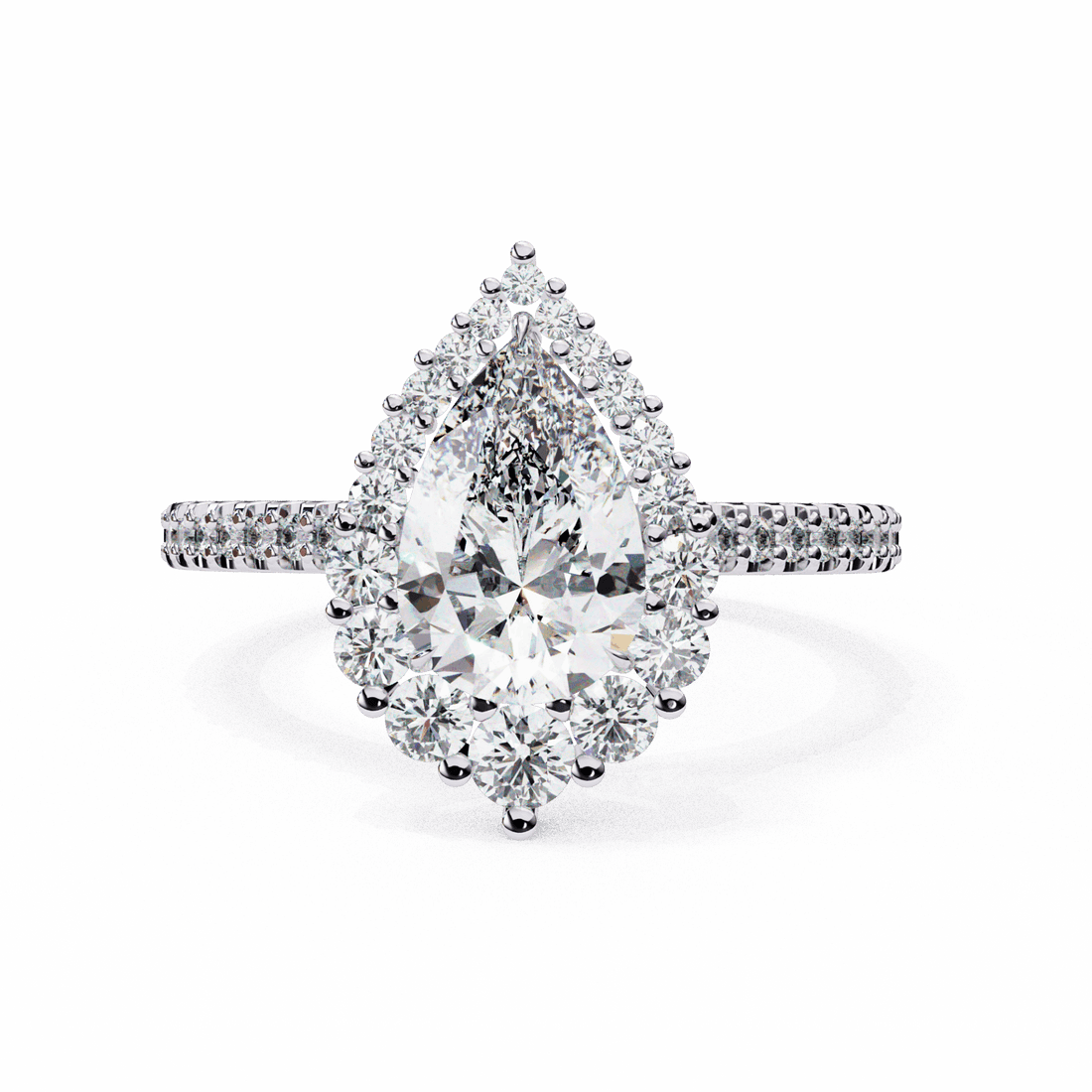 2.25 Carat Pear Refined Everyday Look Ring in Moissanite | House of Estara