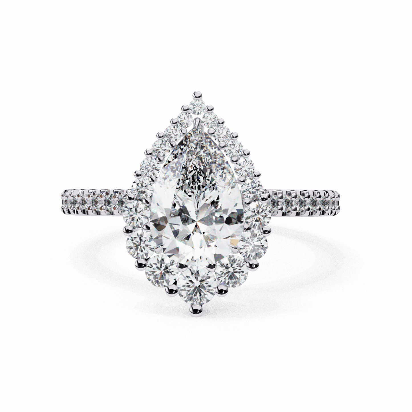 2.25 Carat Pear Refined Everyday Look Ring in Moissanite | House of Estara