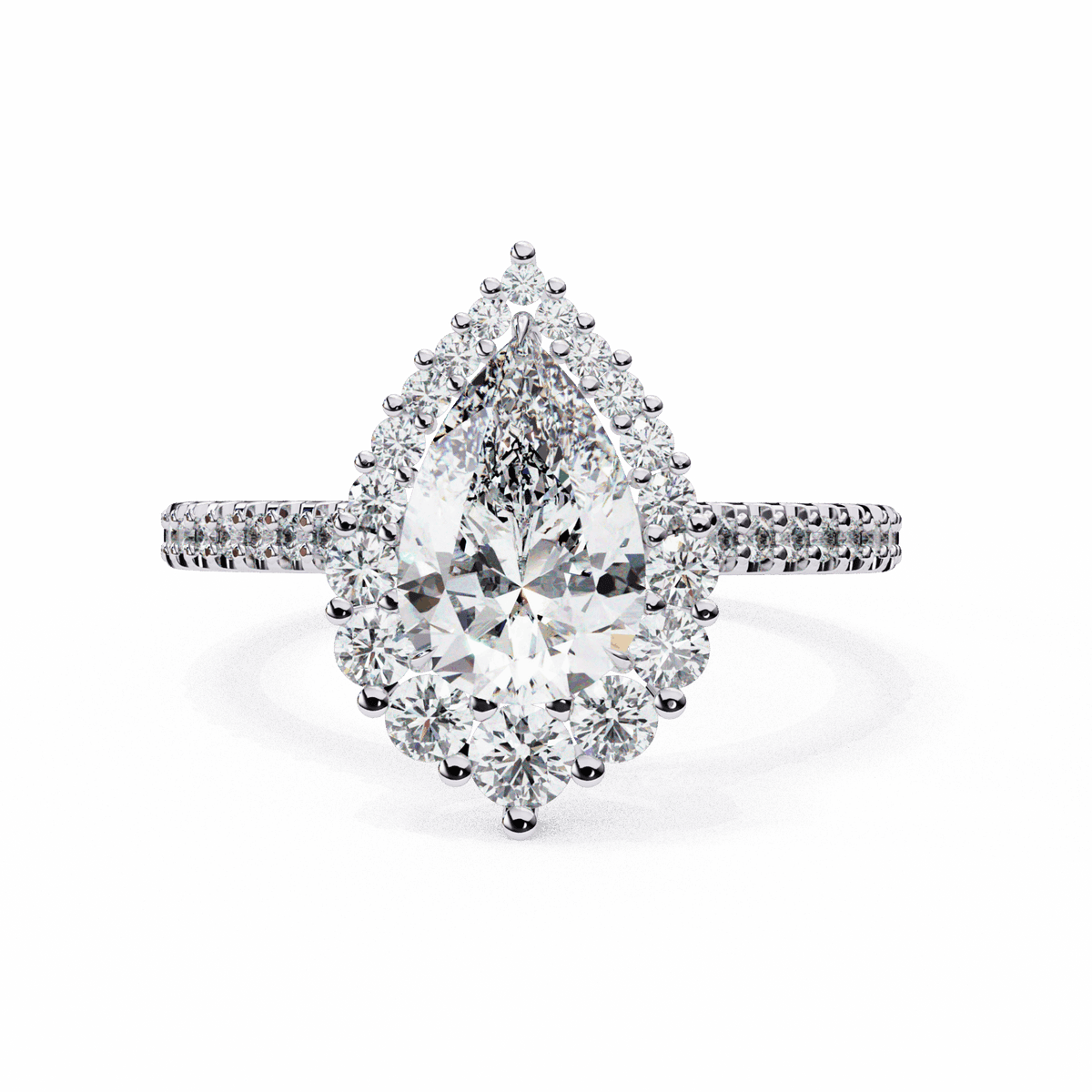 2.25 Carat Pear Refined Everyday Look Ring in Moissanite | House of Estara