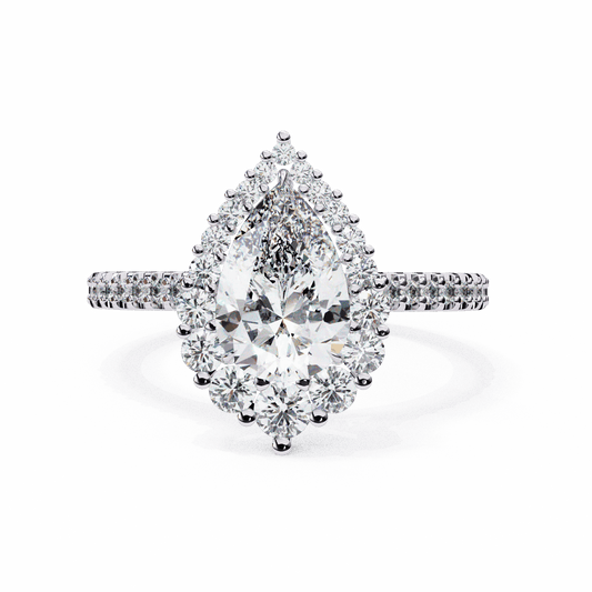 2.25 Carat Pear Refined Everyday Look Ring in Moissanite | House of Estara
