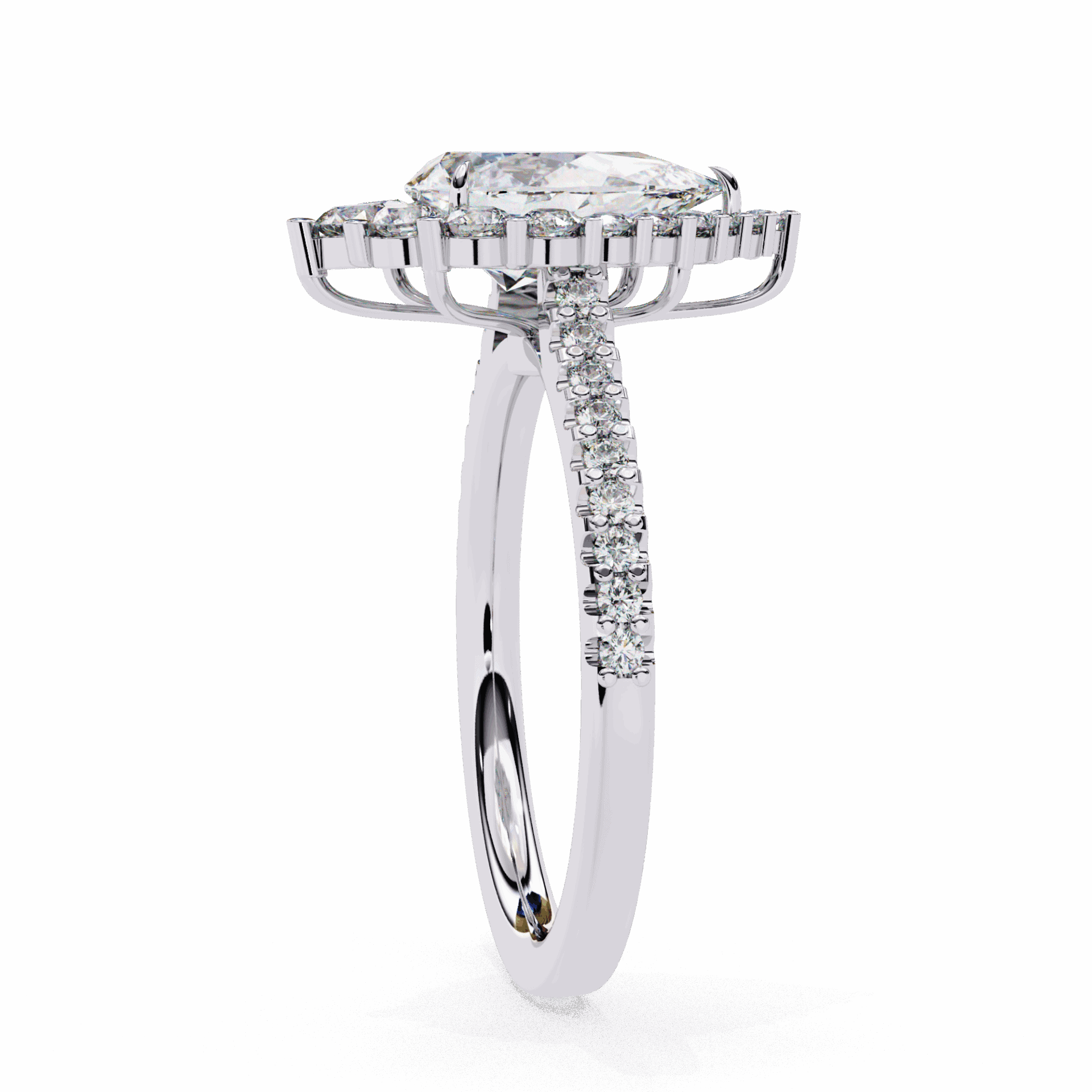 2.25 Carat Pear Refined Everyday Look Ring in Moissanite | House of Estara