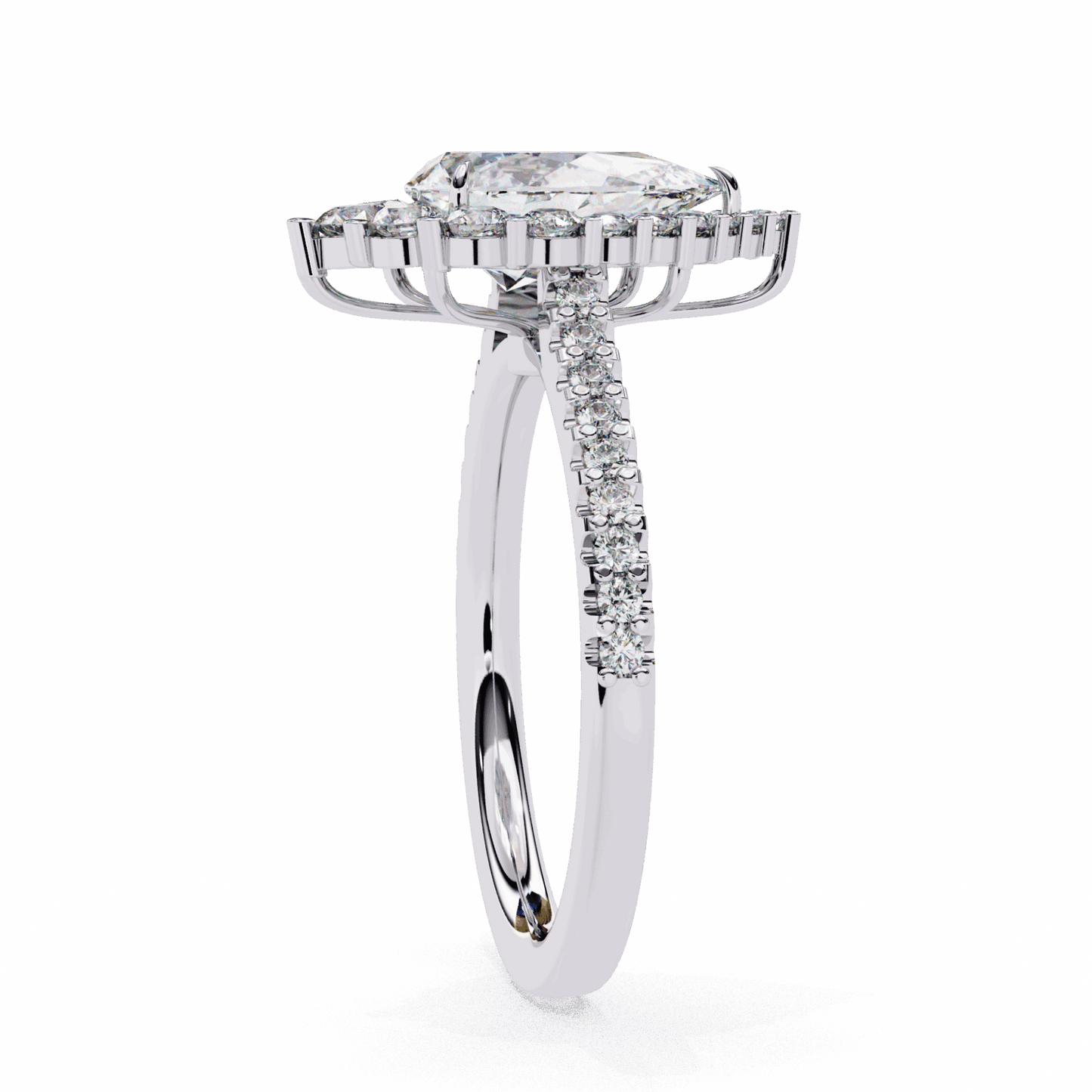 2.25 Carat Pear Refined Everyday Look Ring in Moissanite | House of Estara