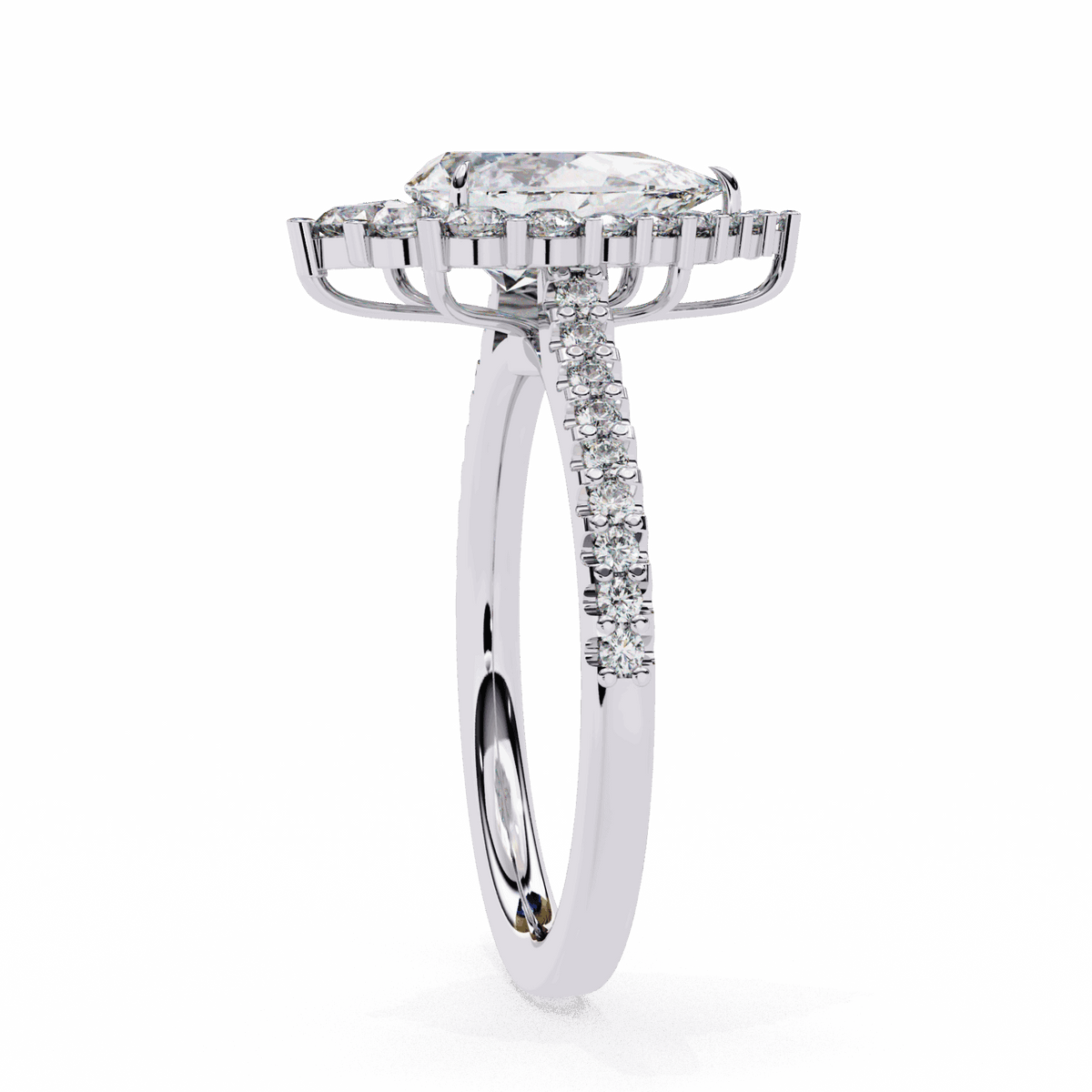 2.25 Carat Pear Refined Everyday Look Ring in Moissanite | House of Estara