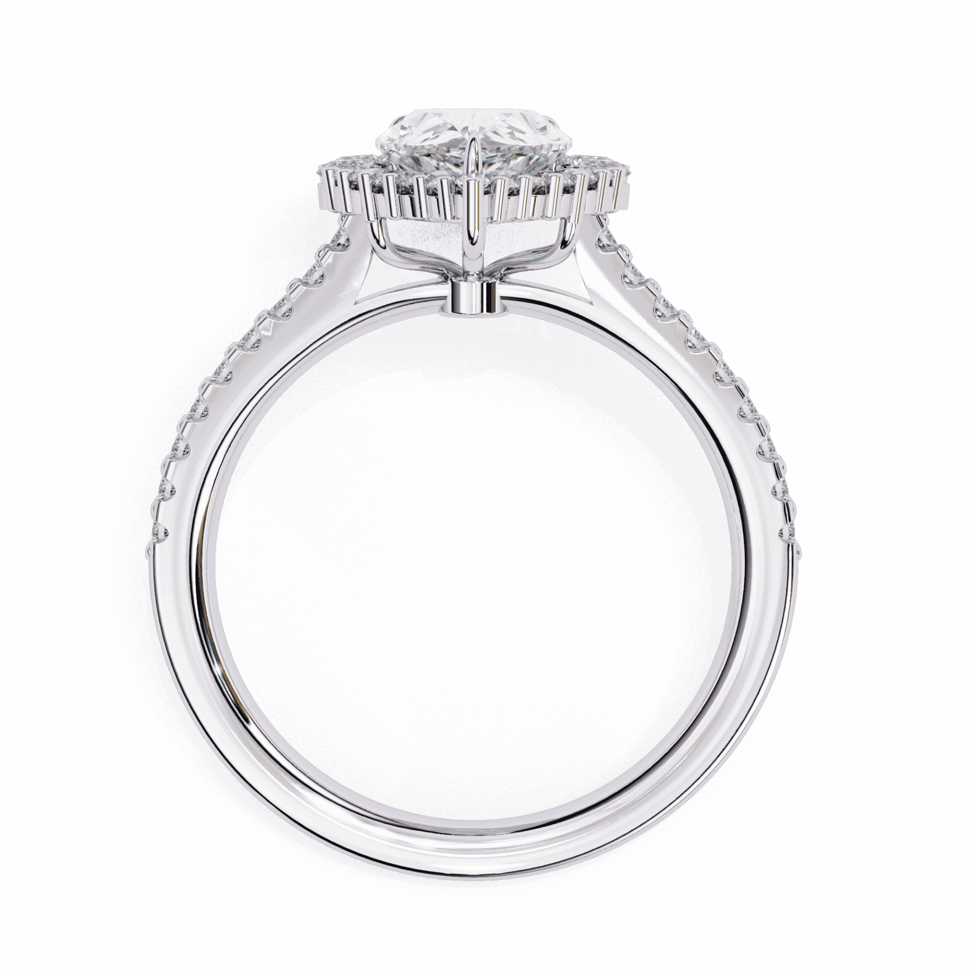 2.25 Carat Pear Refined Everyday Look Ring in Moissanite | House of Estara