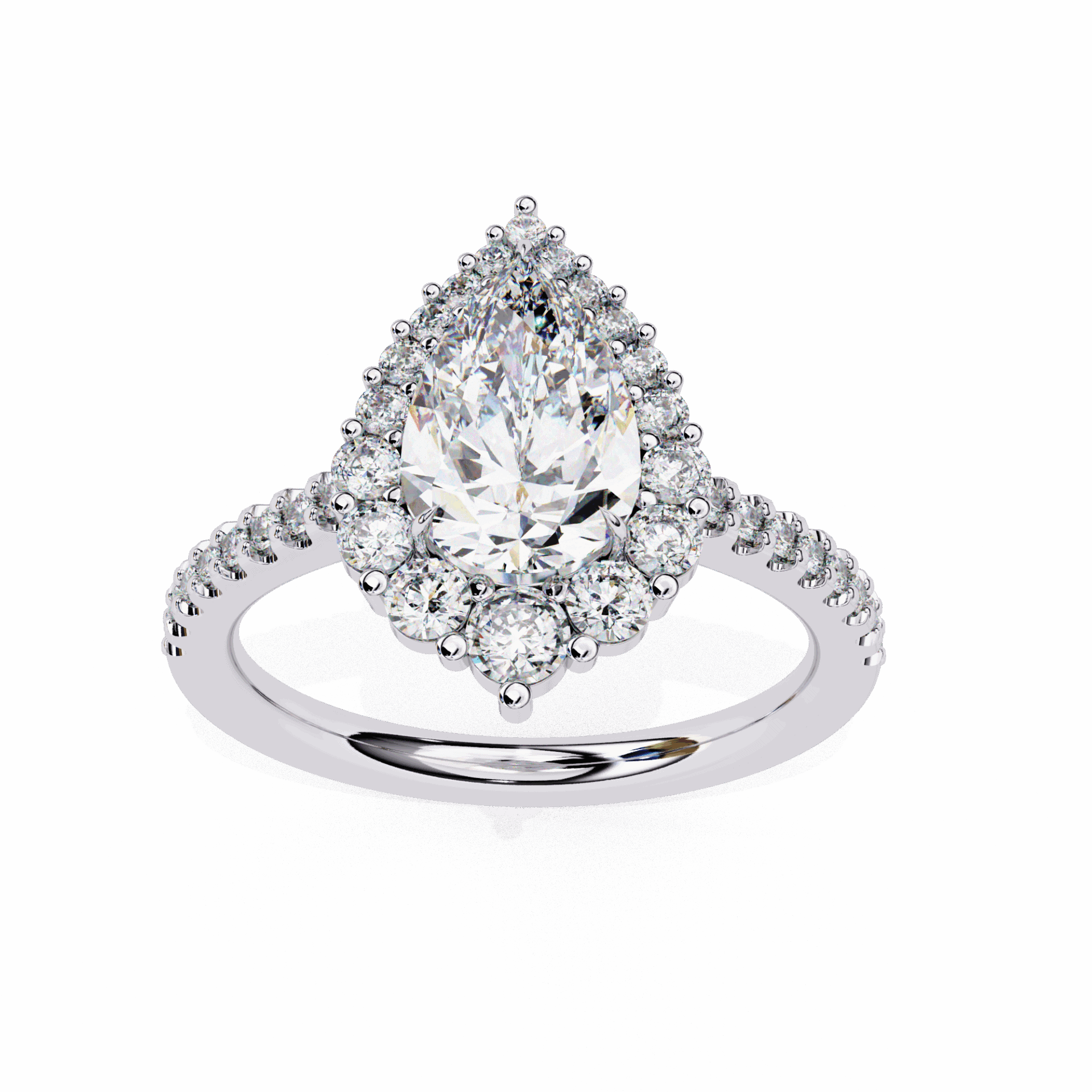 2.25 Carat Pear Refined Everyday Look Ring in Moissanite | House of Estara