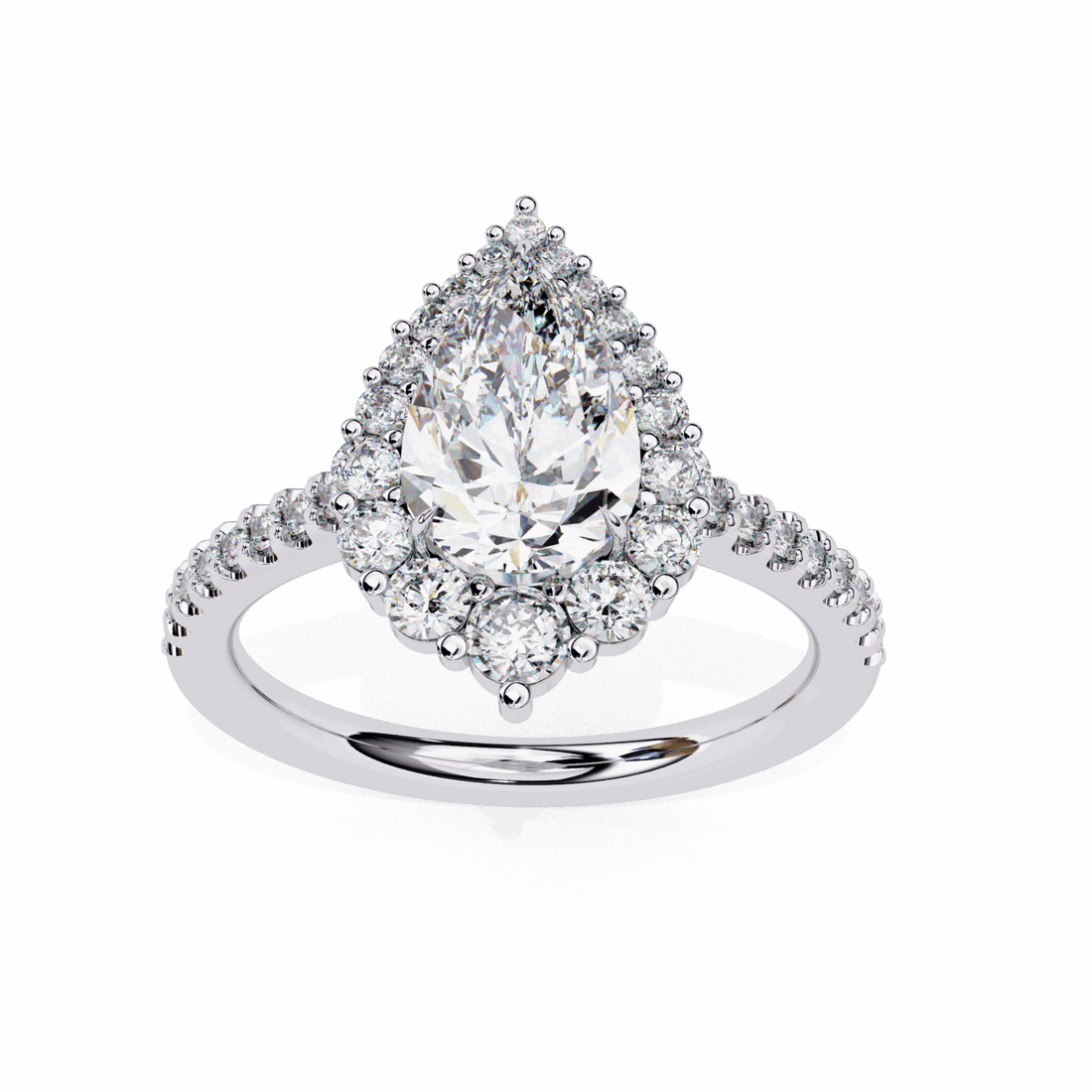 2.25 Carat Pear Refined Everyday Look Ring in Moissanite | House of Estara