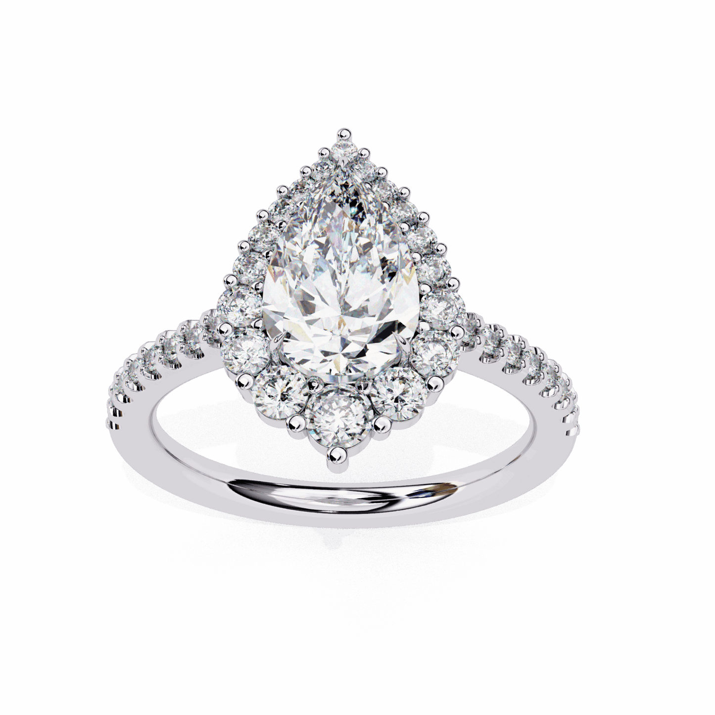 2.25 Carat Pear Refined Everyday Look Ring in Moissanite | House of Estara