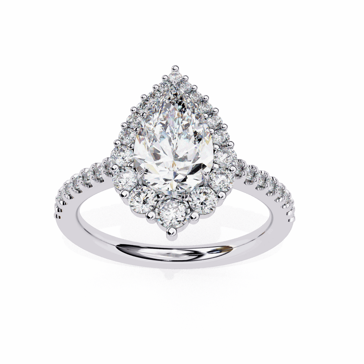 2.25 Carat Pear Refined Everyday Look Ring in Moissanite | House of Estara