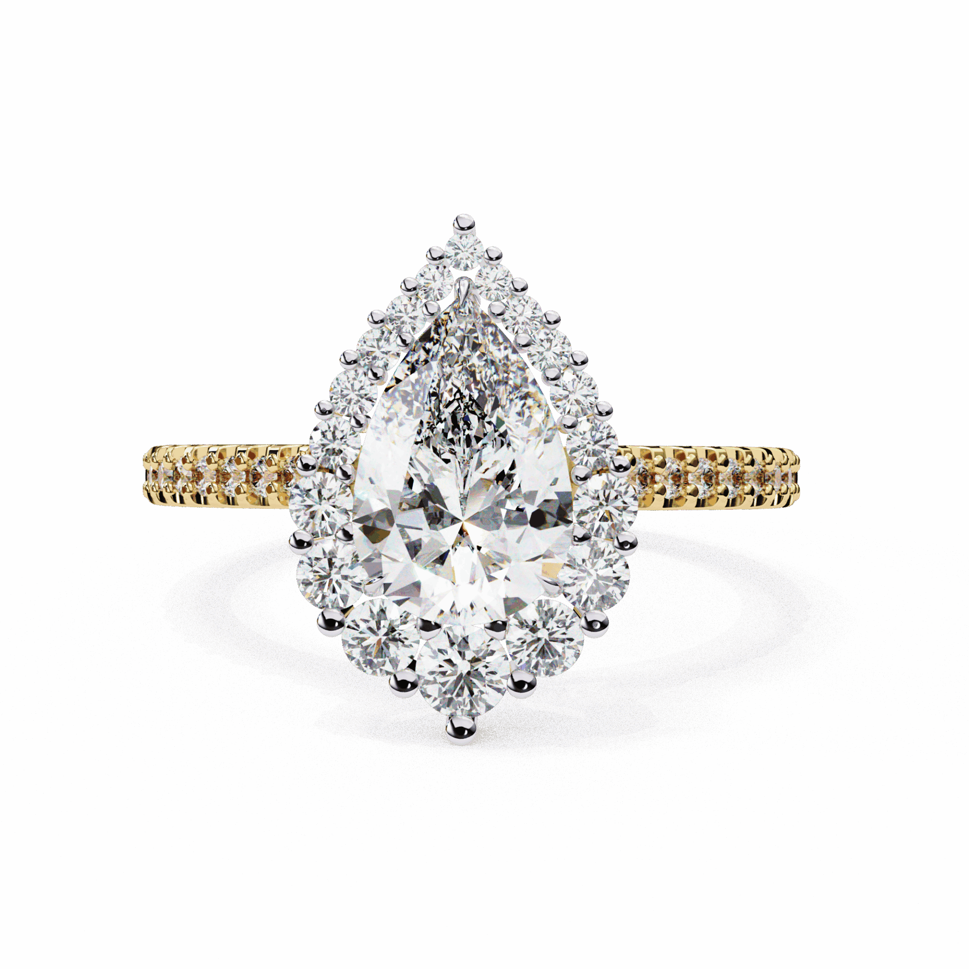 2.25 Carat Pear Refined Everyday Look Ring in Moissanite | House of Estara