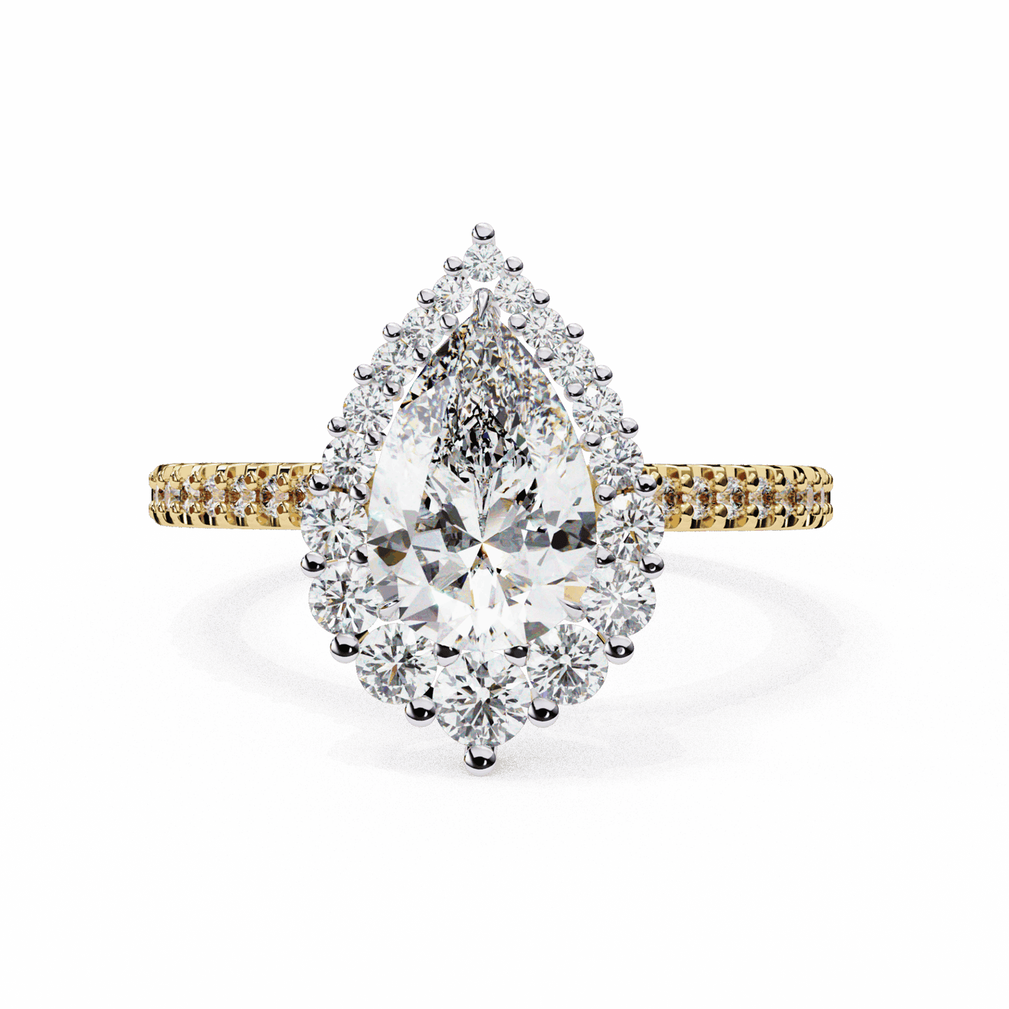 2.25 Carat Pear Refined Everyday Look Ring in Moissanite | House of Estara