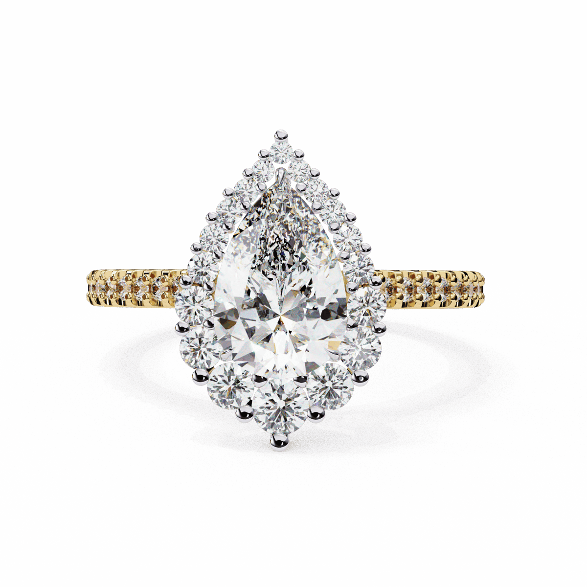 2.25 Carat Pear Refined Everyday Look Ring in Moissanite | House of Estara