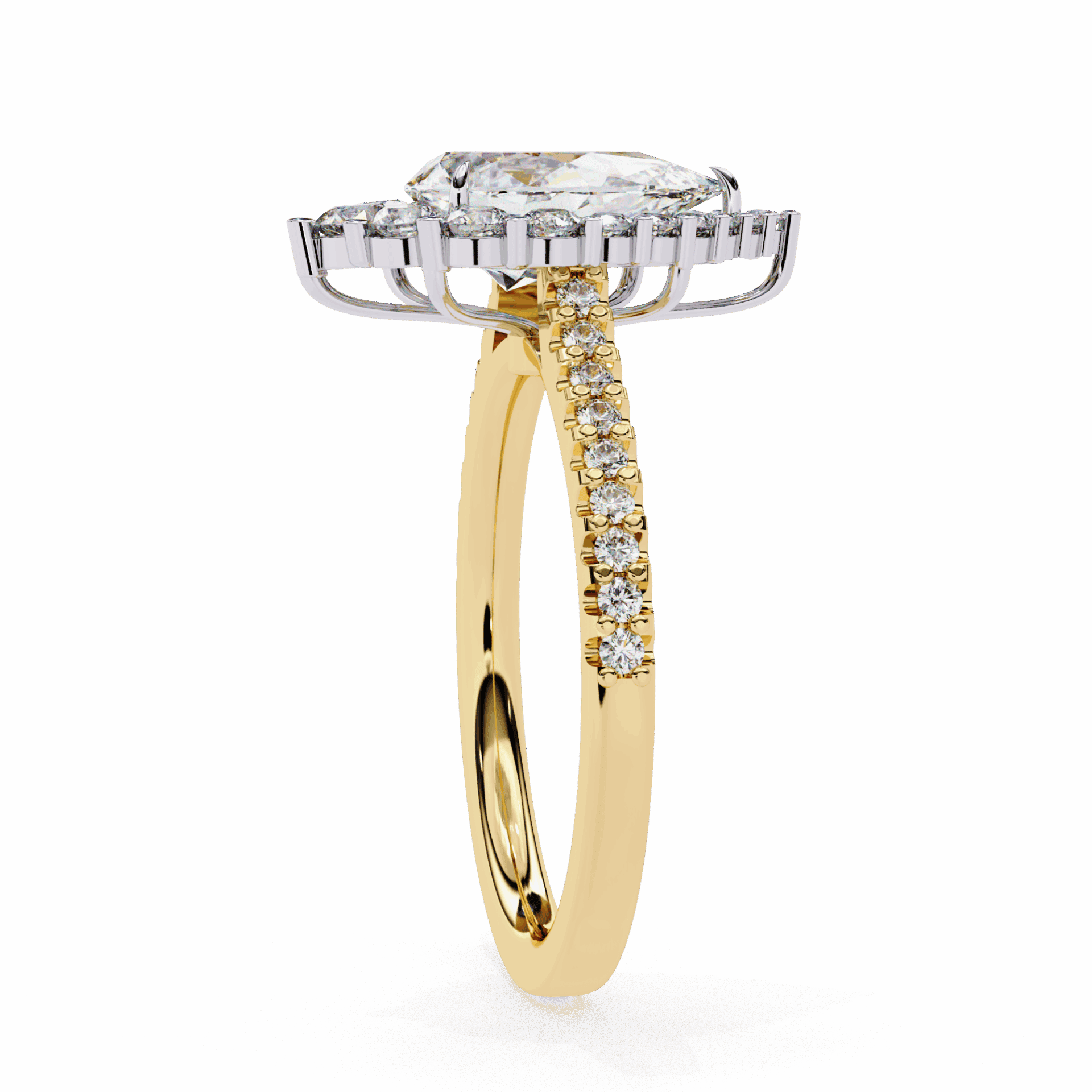 2.25 Carat Pear Refined Everyday Look Ring in Moissanite | House of Estara
